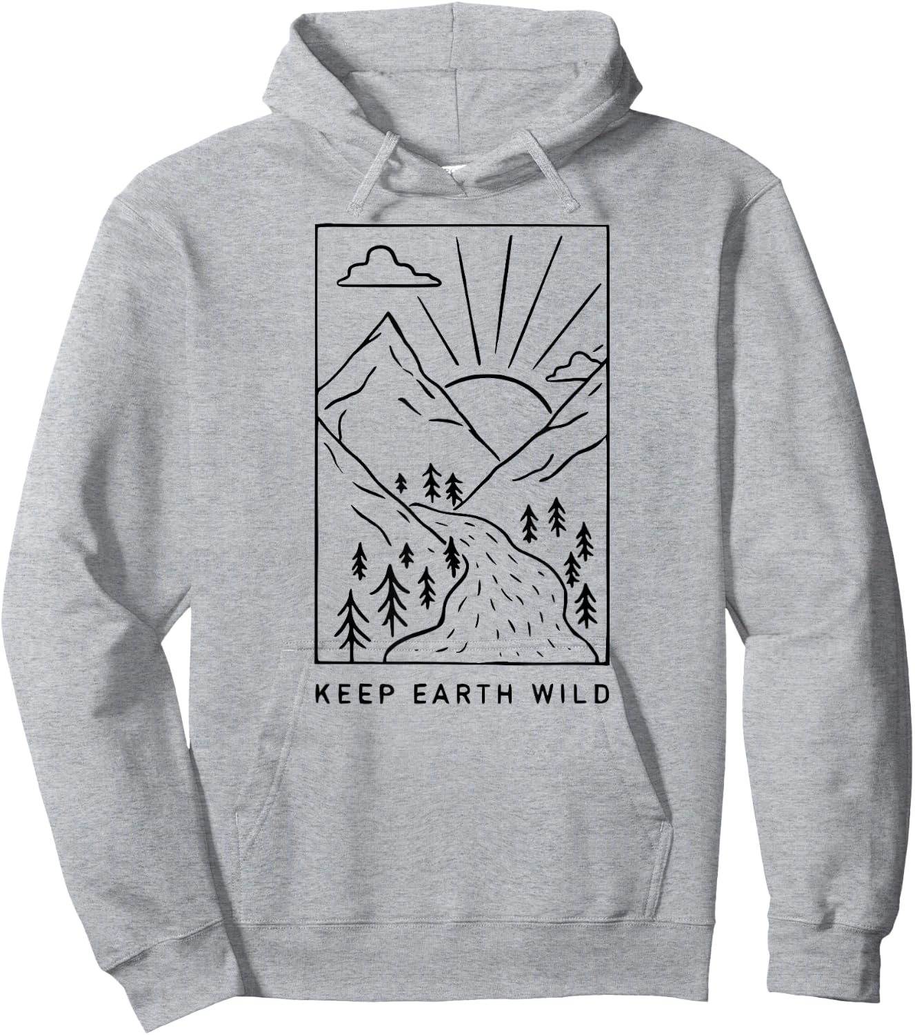 Keep Earth Wild T Shirt Nature Lover Funny Hoodie - Hoodie | Ash
