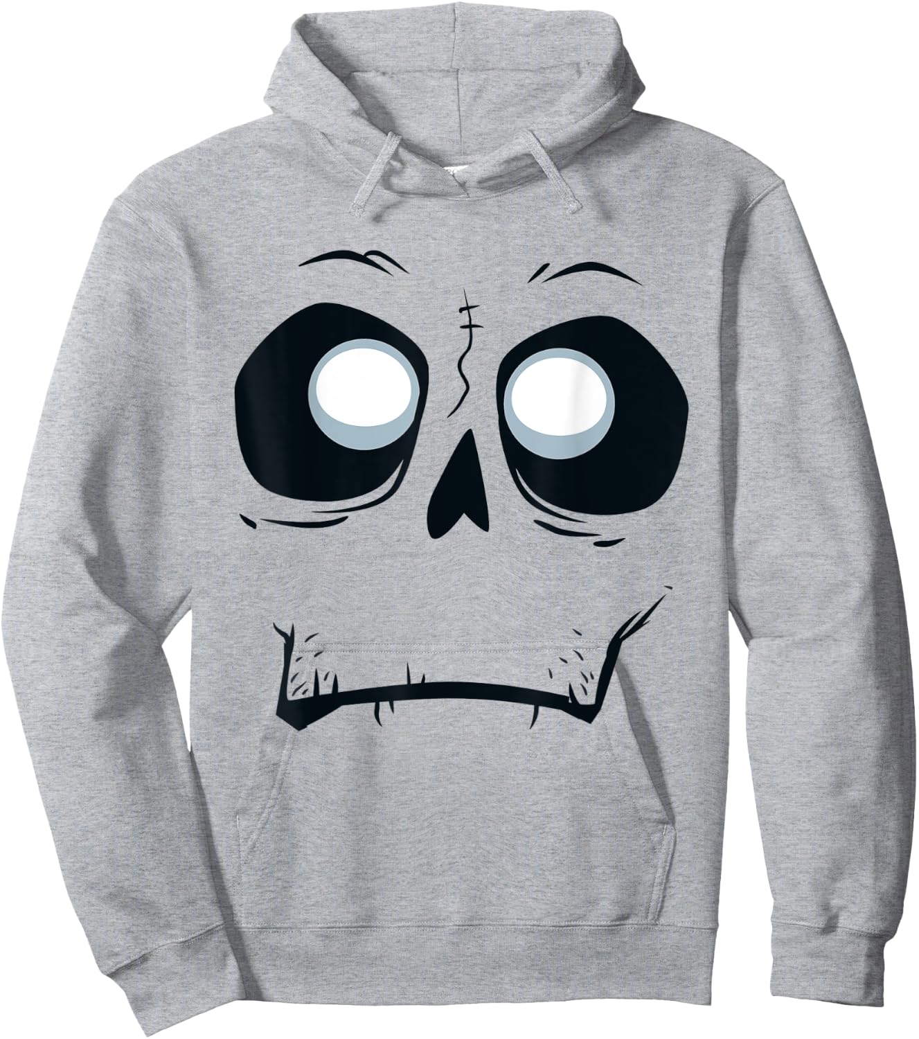 Silly Skeleton Monster Skull Face Halloween Hoodie - Hoodie | Ash