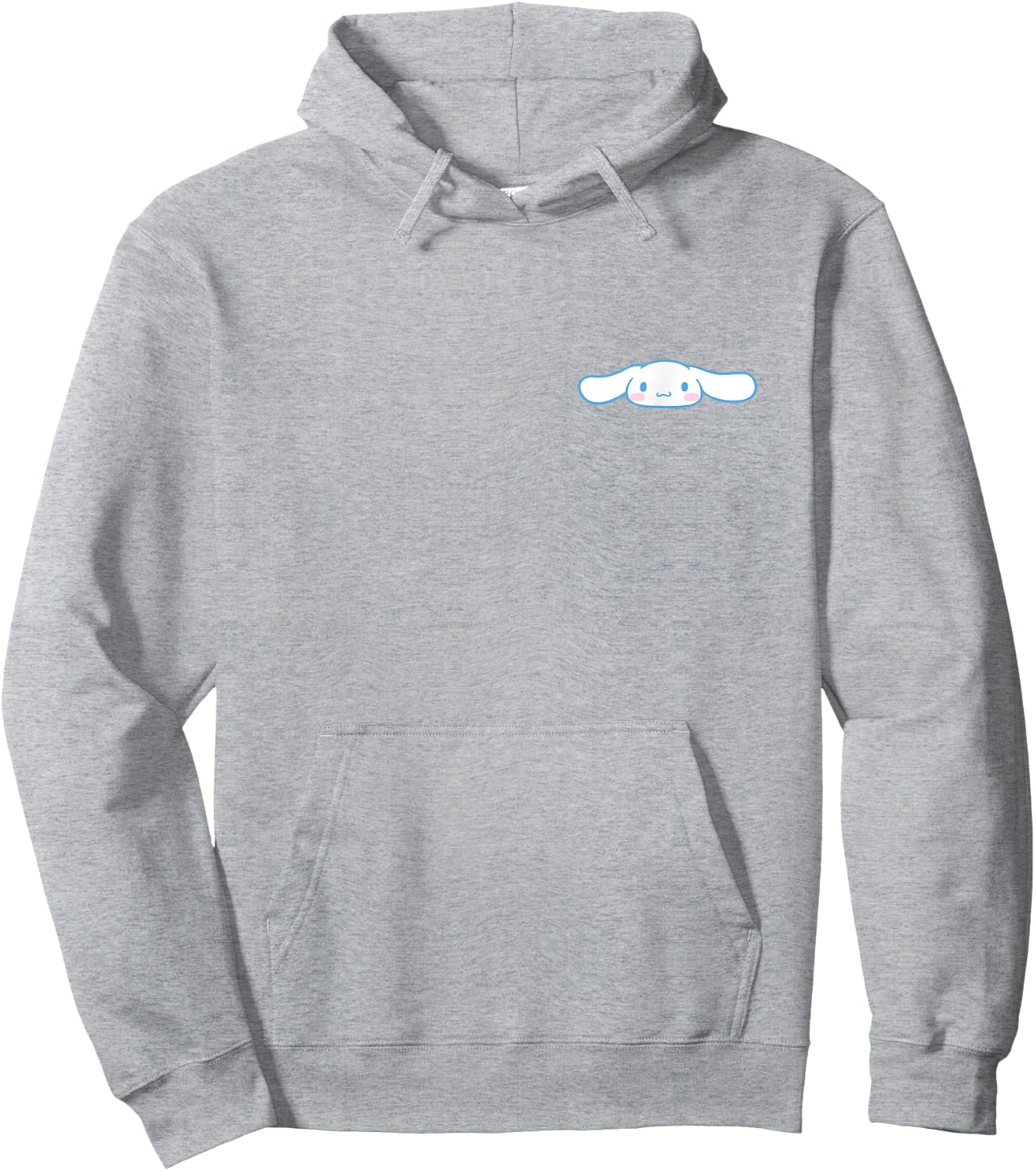 Cinnamoroll Front and Back Logo Shirt Hoodie - Hoodie | Ash