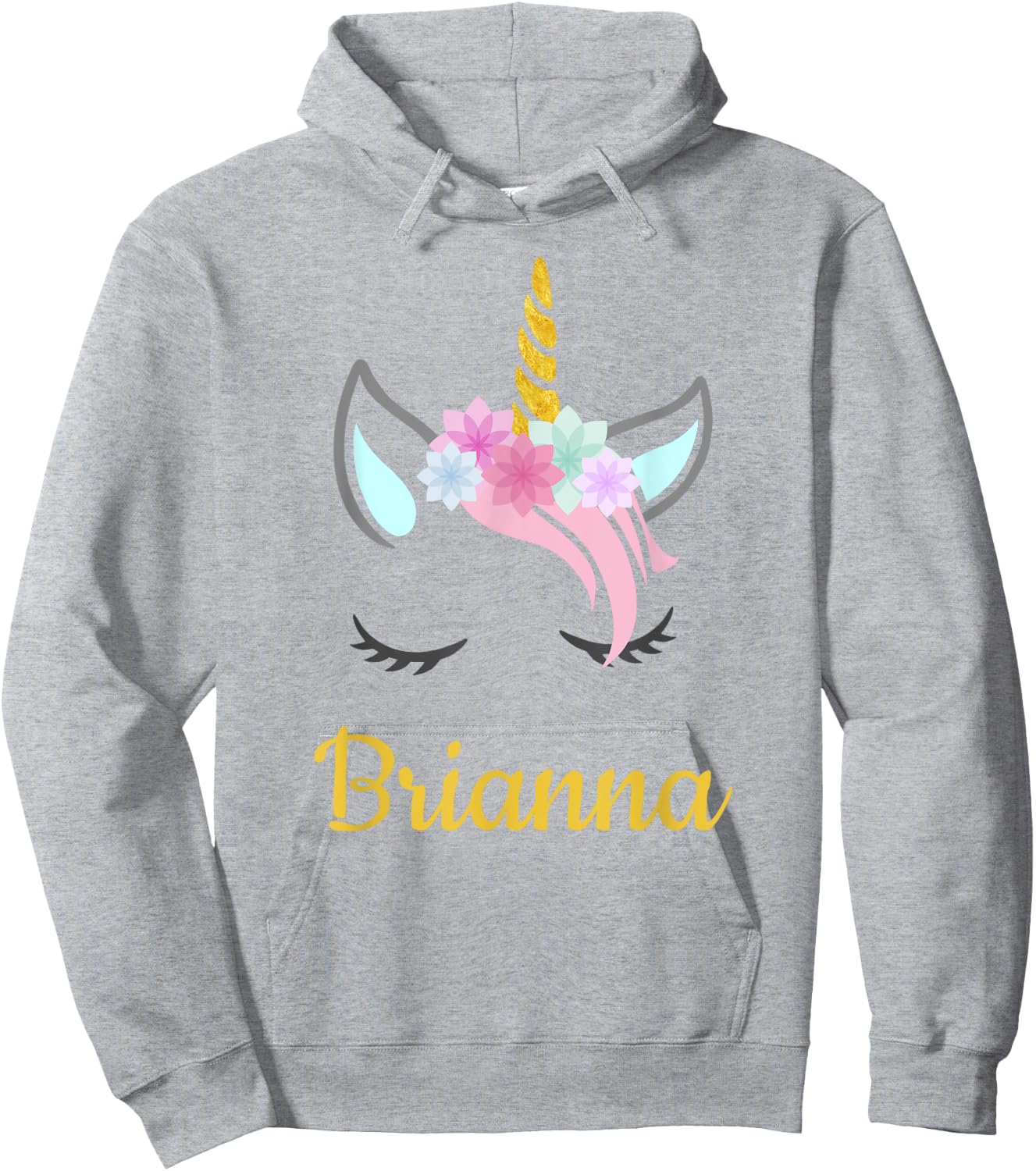 Brianna Unicorn Name Shirt for Brianna Hoodie - Hoodie | Ash