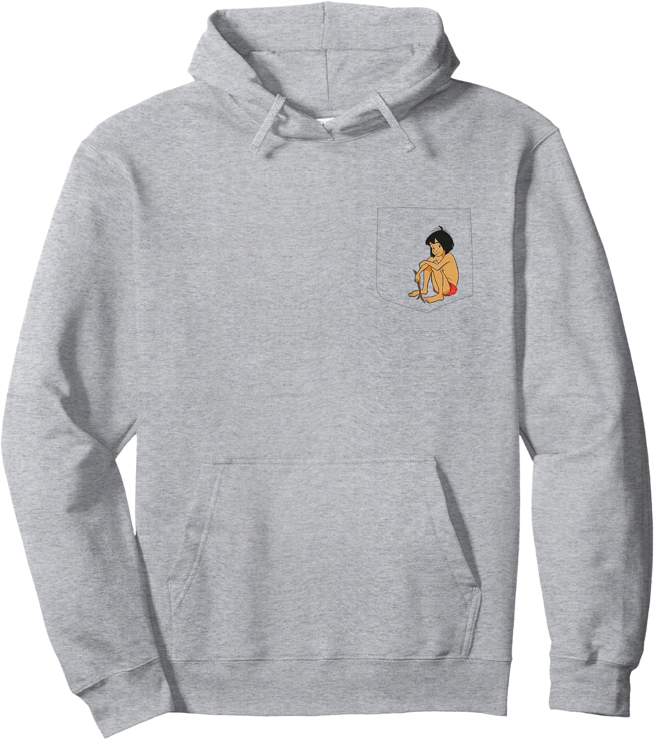 Disney The Jungle Book Mowgli Pocket Hoodie - Hoodie | Ash