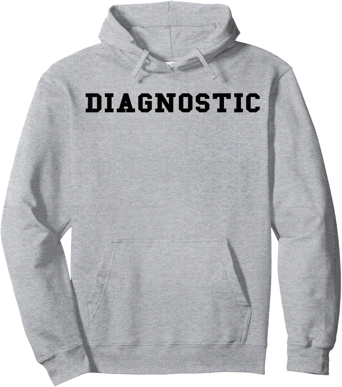 Diagnostic T shirt / Black Text Hoodie - Hoodie | Ash