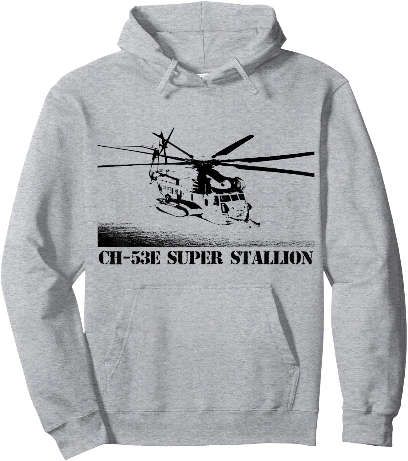 CH53E Super Stallion helicopter crew Hoodie - Hoodie | Ash
