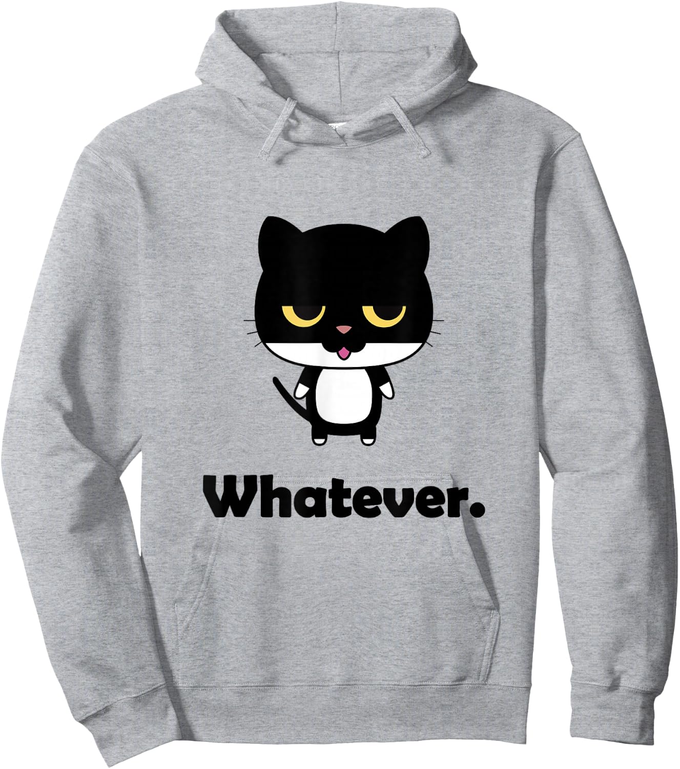 Cat Whatever Funny Graphic Gift Hoodie - Hoodie | Ash