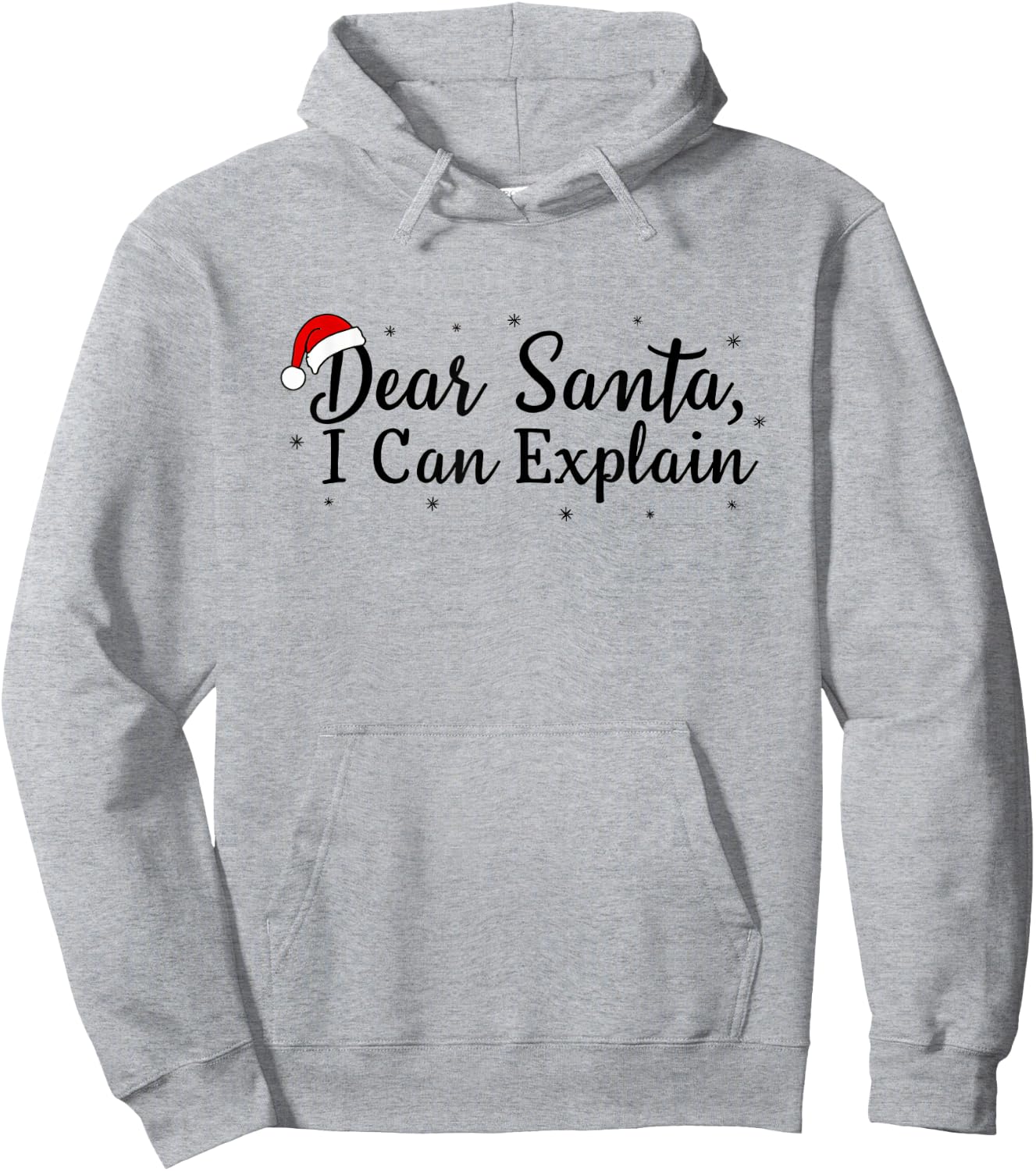 Dear Santa I Can Explain Funny Christmas Party Hoodie - Hoodie | Ash