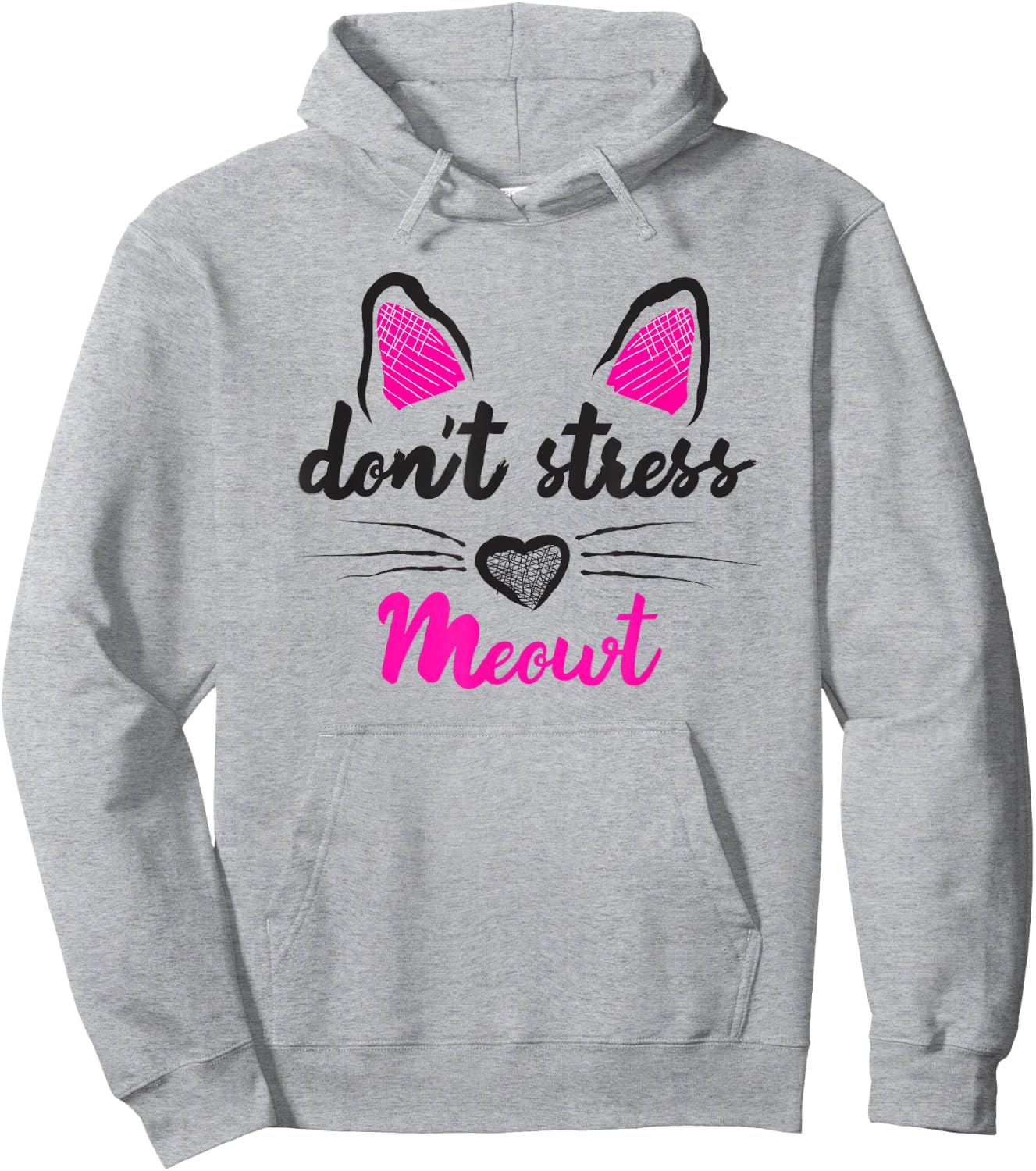 Funny Dont Stress Me Meowt Cat Pun Hoodie - Hoodie | Ash