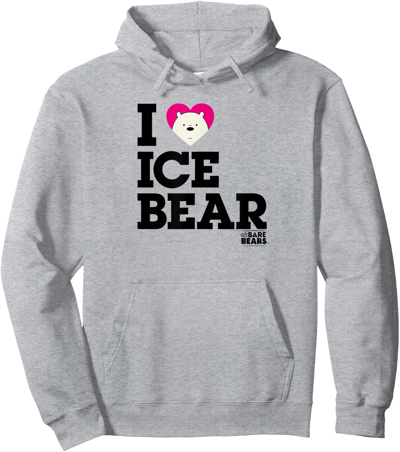 We Bare Bears Heart Ice Bear Hoodie - Hoodie | Ash