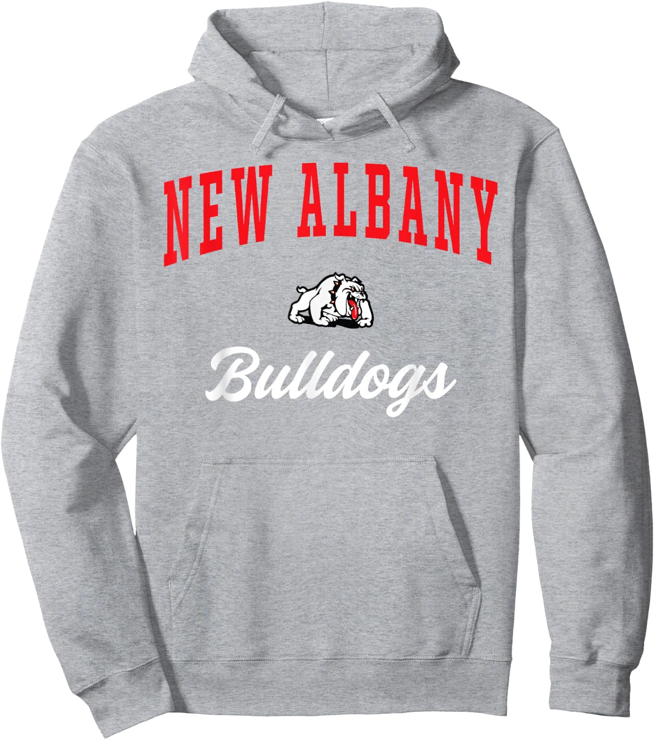 New Albany High School Bulldogs Hoodie - Hoodie | Ash