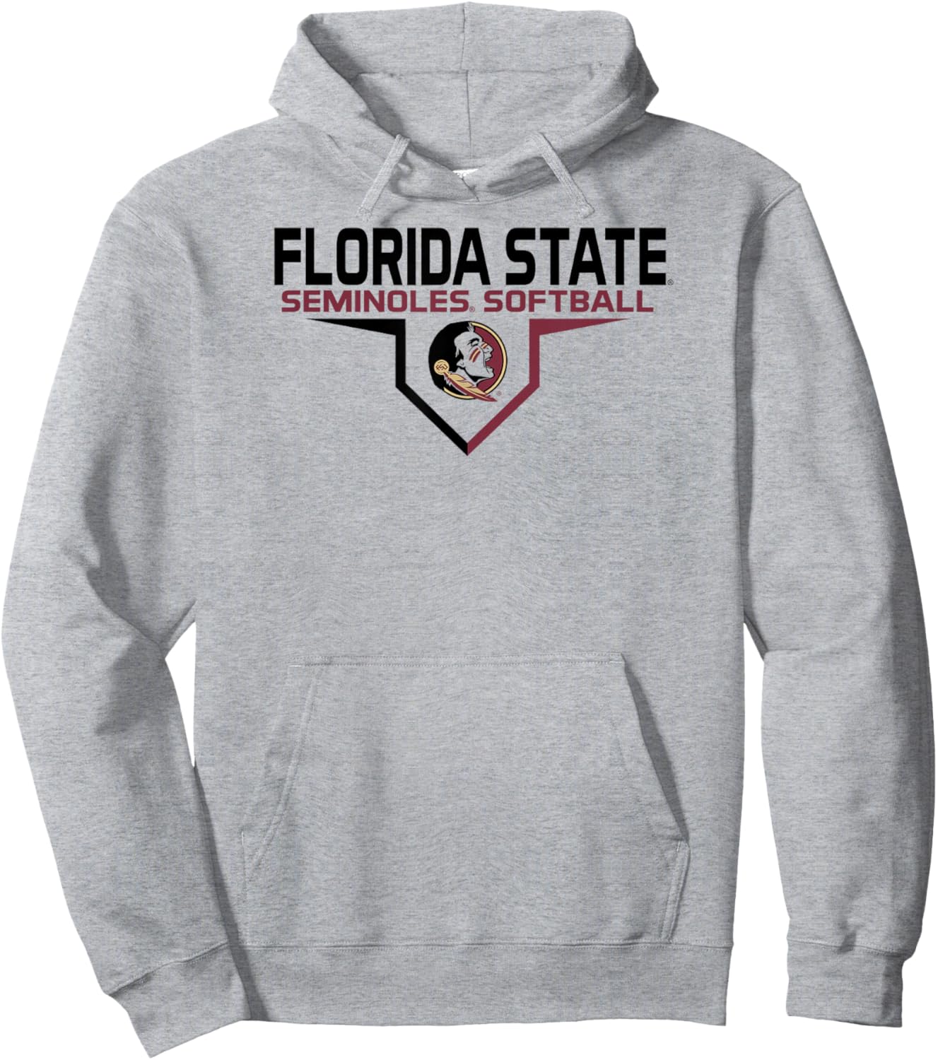 Florida State Seminoles Softball Plate White Hoodie - Hoodie | Ash