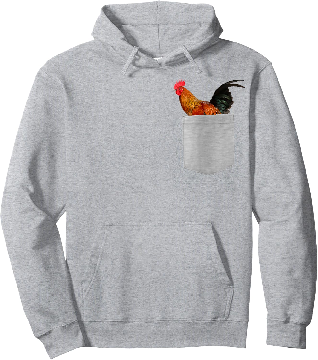 Animal in Your Pocket Proud Rooster Cock Hoodie - Hoodie | Ash