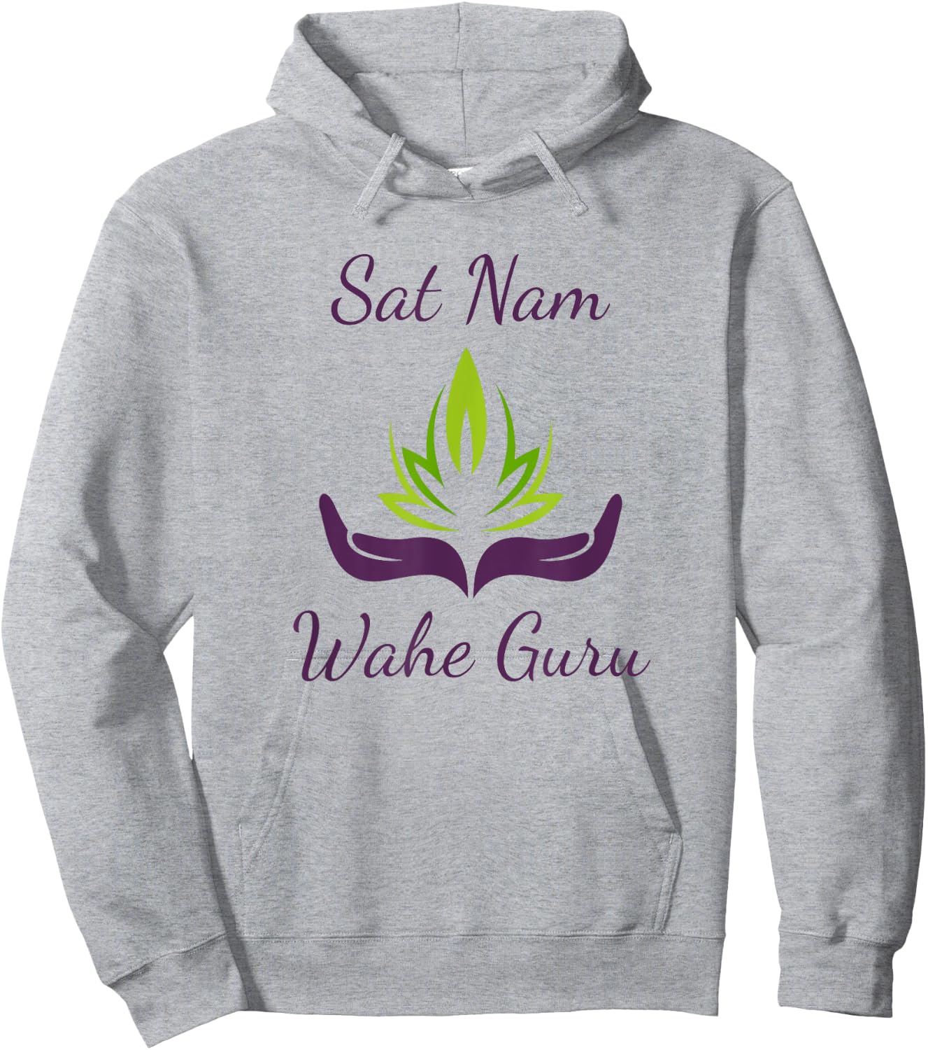 Kundalini Yoga Lotus Sat Nam Wahe Guru Hoodie - Hoodie | Ash