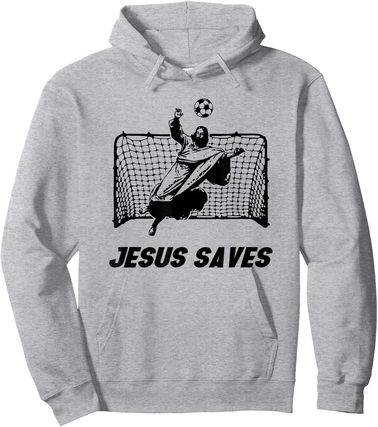 Jesus Saves | Jesus Saved Soccer goalie Hoodie - Hoodie | Ash