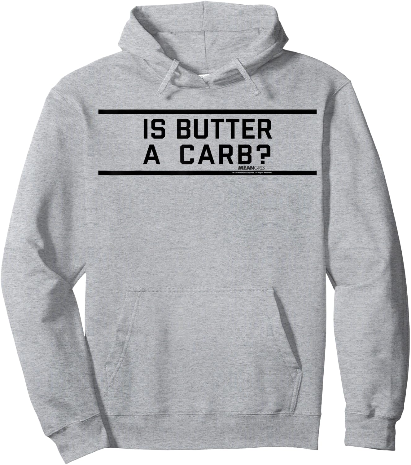 Mean Girls Is Butter A Carb Striped Graphic Hoodie - Hoodie | Ash