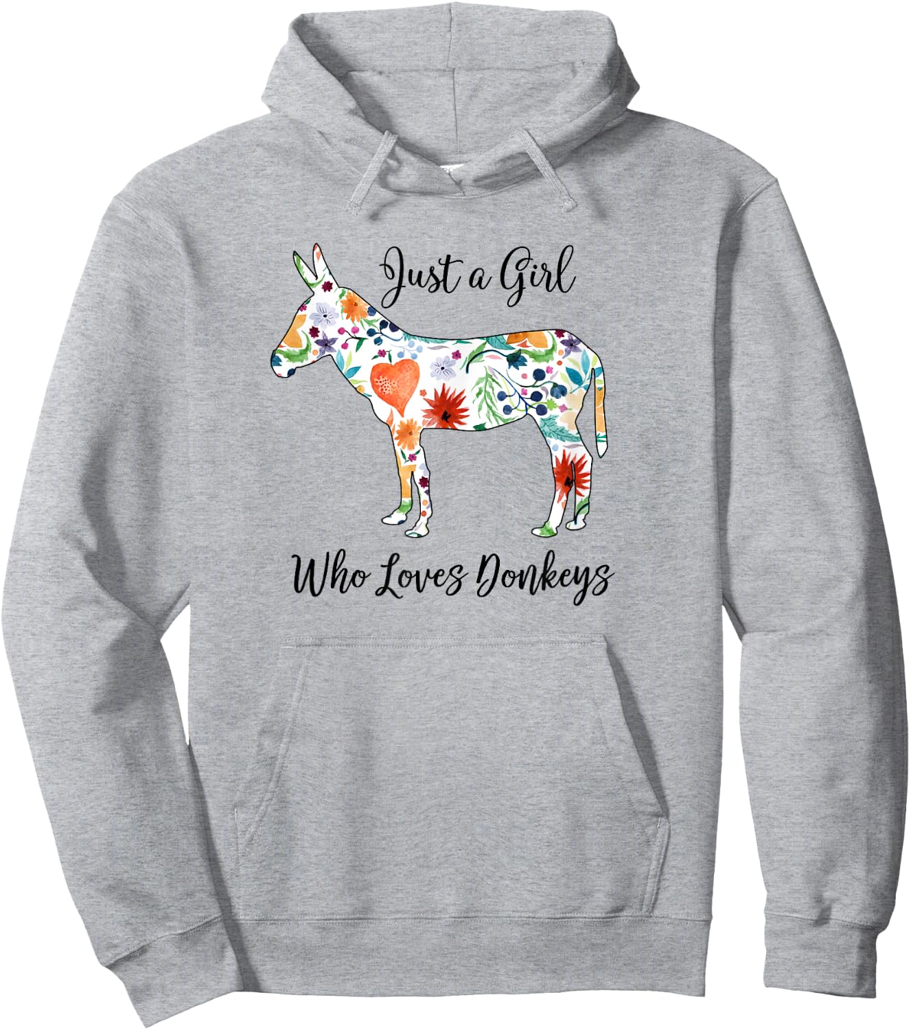 LOVES DONKEYS Shirt Hoodie - Hoodie | Ash