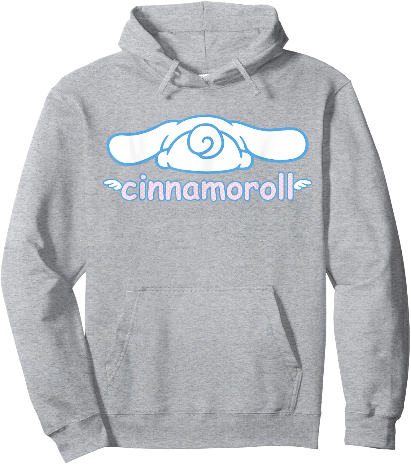 Sanrio Cinnamoroll Backside Logo Shirt Hoodie - Hoodie | Ash