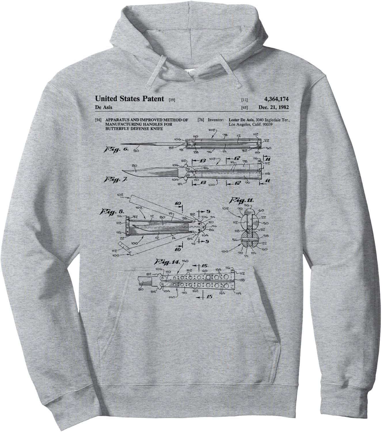 Vintage Balisong Patent Hoodie - Hoodie | Ash