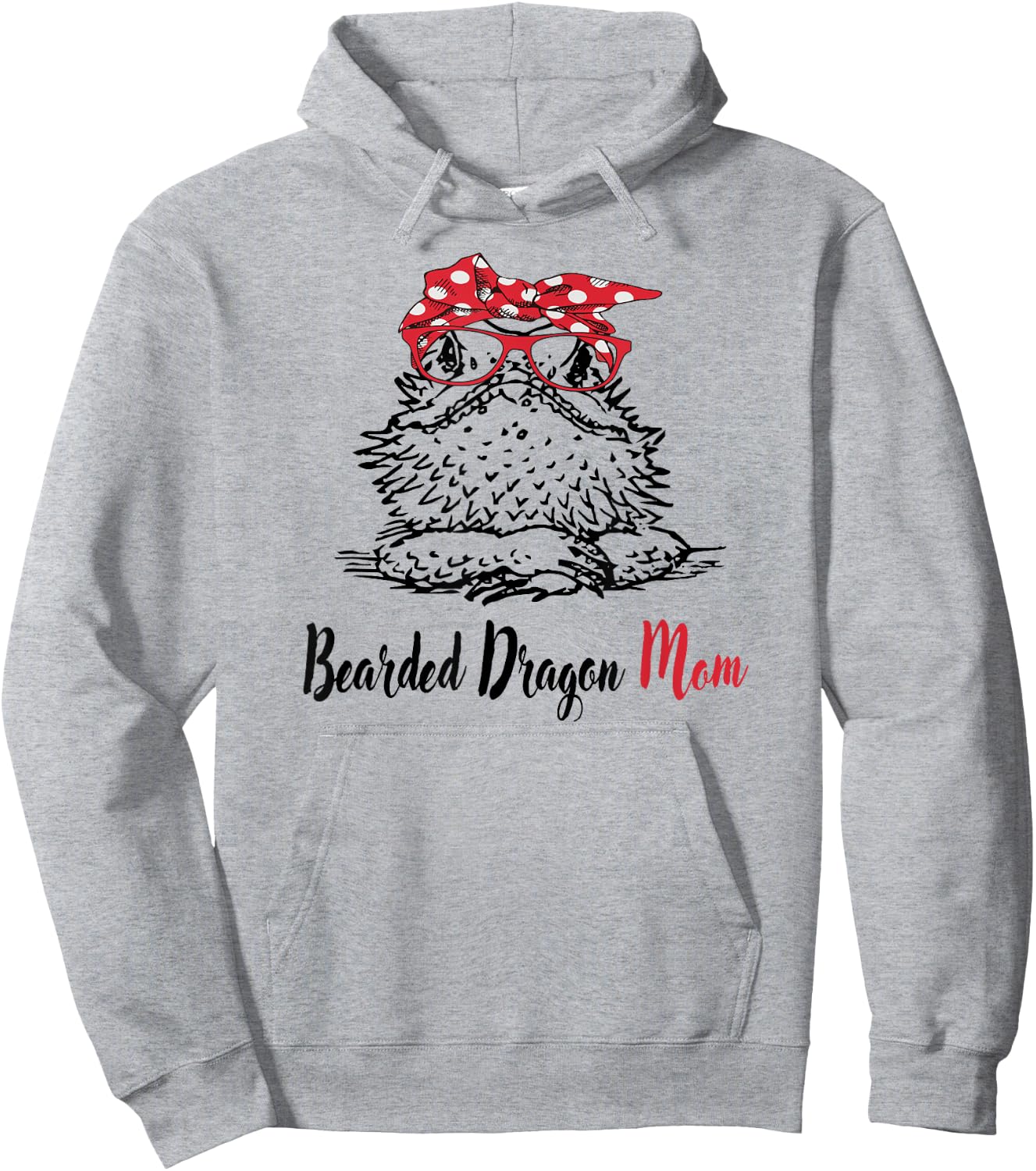 Tiny Dinosaur Lover Bearded Dragon Mom Hoodie - Hoodie | Ash