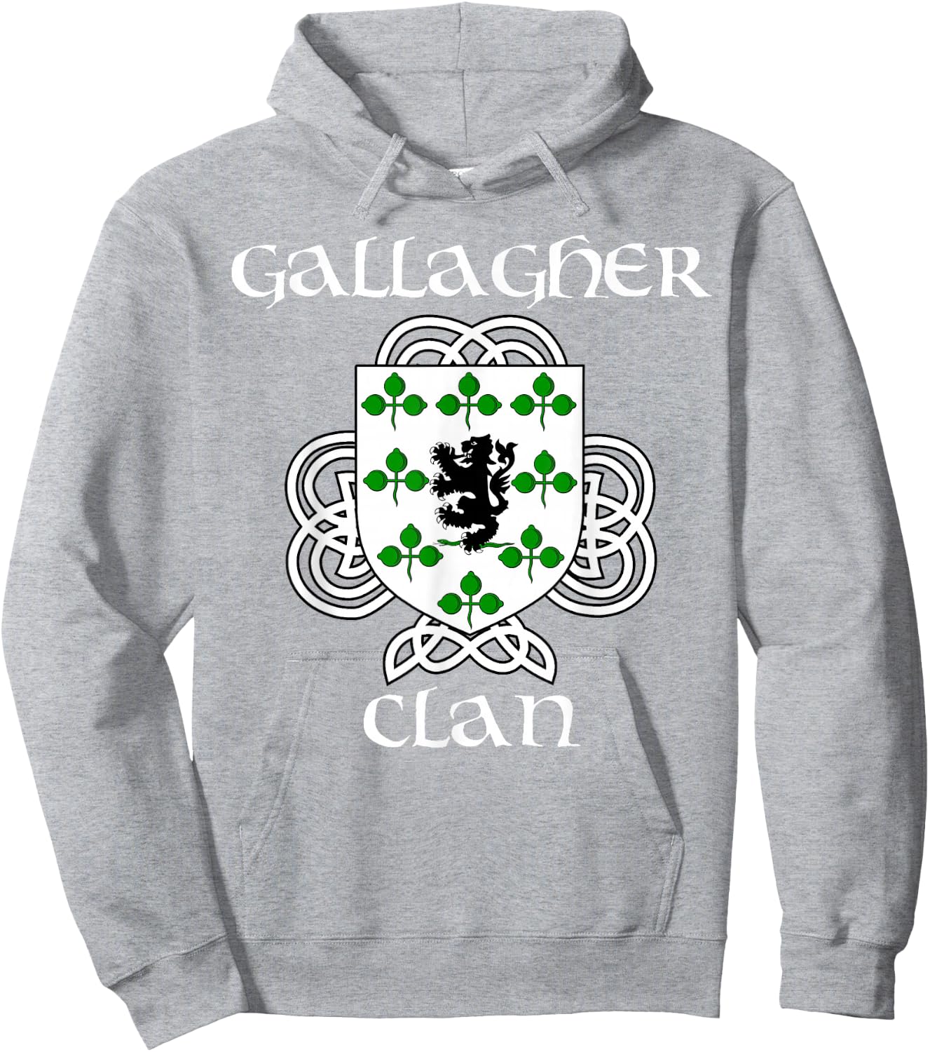 Gallagher Family Crest Coat of Arms T Shirt Hoodie - Hoodie | Ash