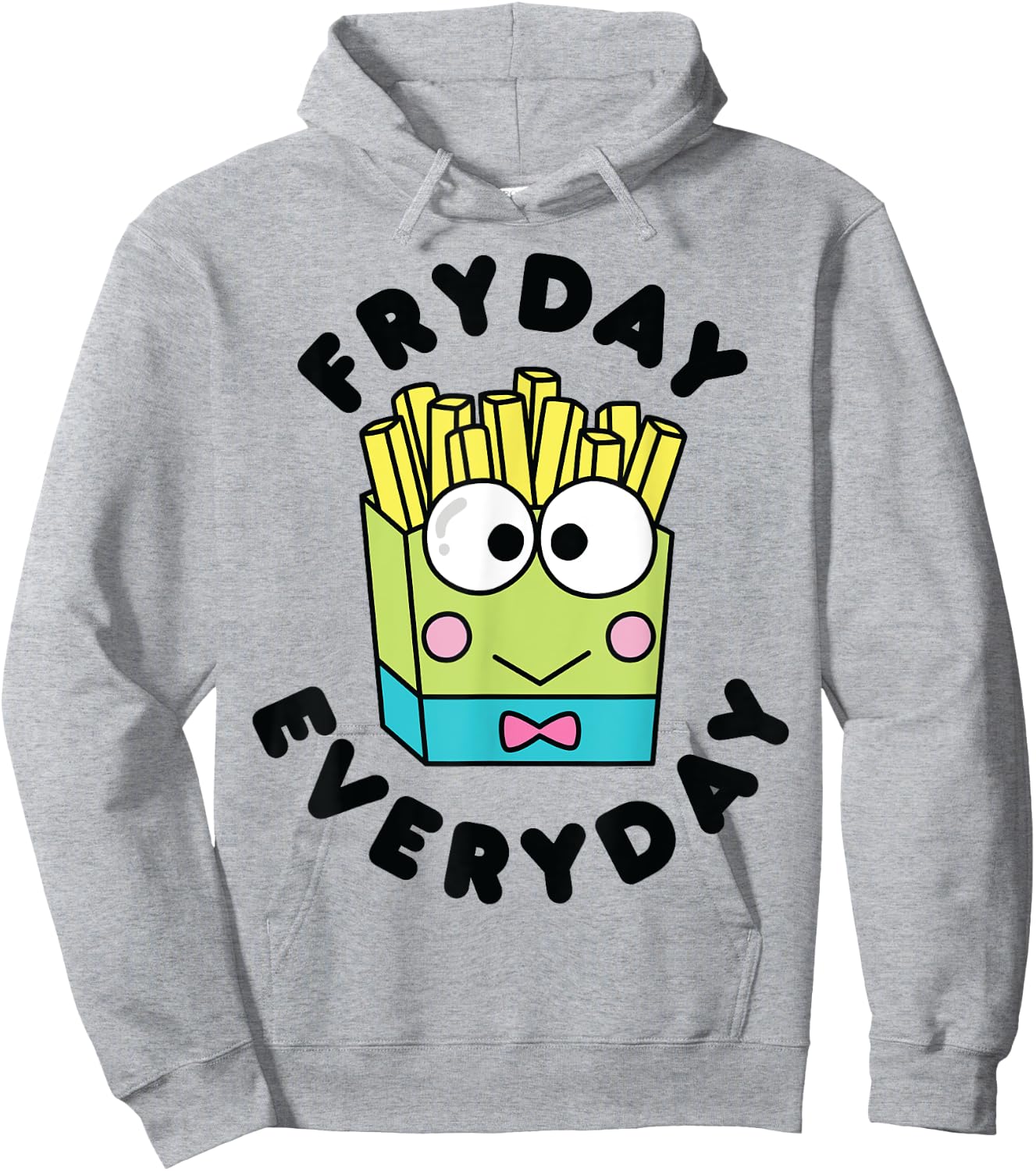 Keroppi French Fries Fryday Friday Everyday Hoodie - Hoodie | Ash