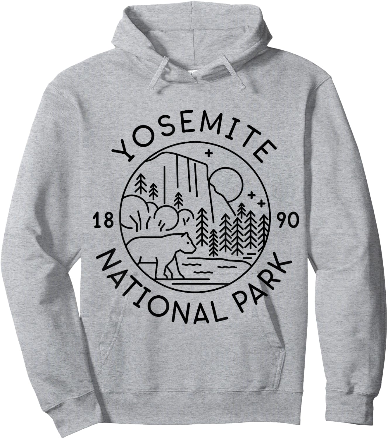 Yosemite National Park 1890 California Hoodie - Hoodie | Ash