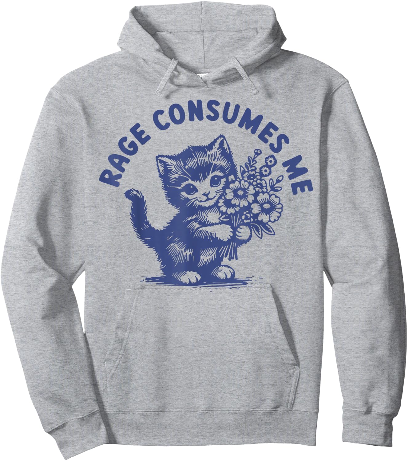 Cat Rage Consumes Me Women Hoodie - Hoodie | Ash