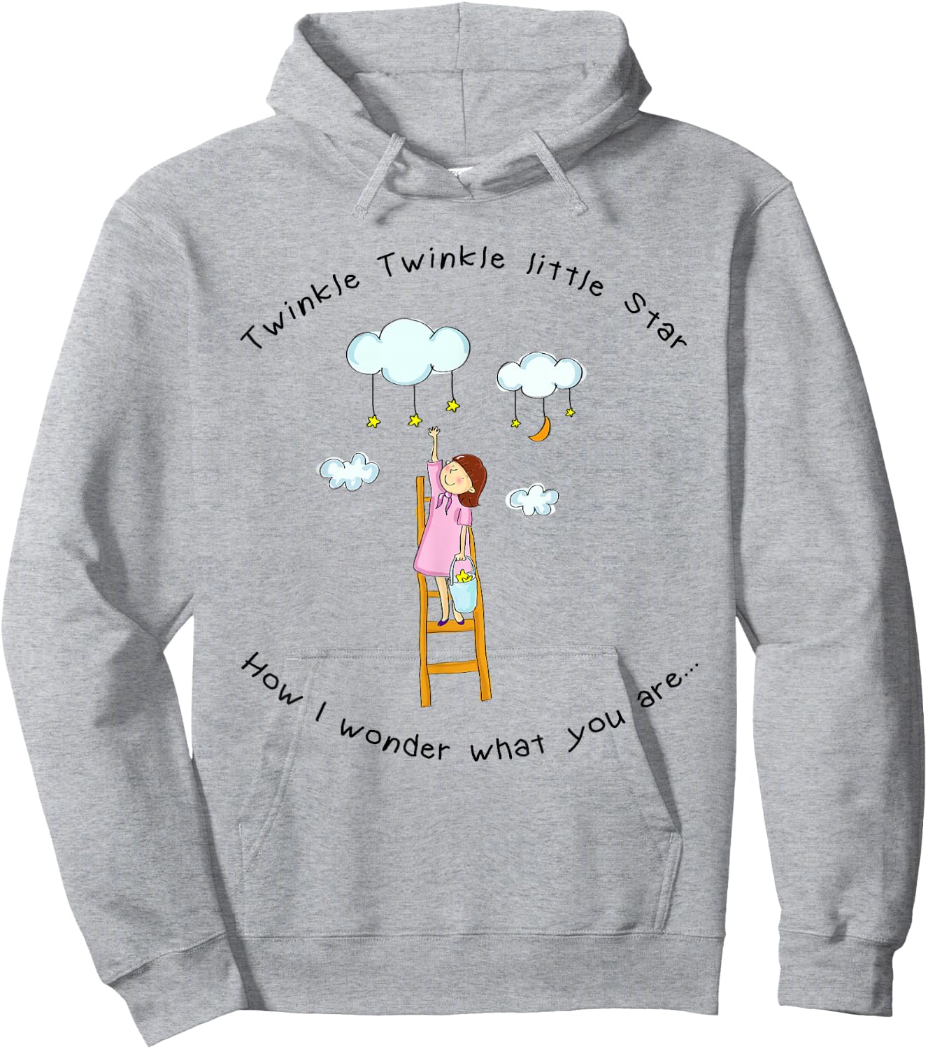 Twinkle Twinkle Little Star Nursery Rhymes Hoodie - Hoodie | Ash