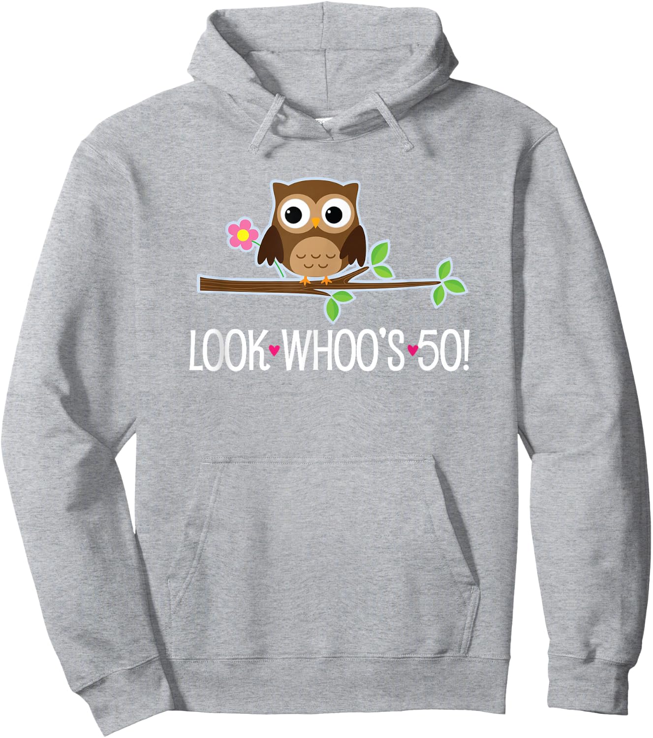 50th Birthday Shirt Funny Look Who Is 50 Owl Hoodie - Hoodie | Ash