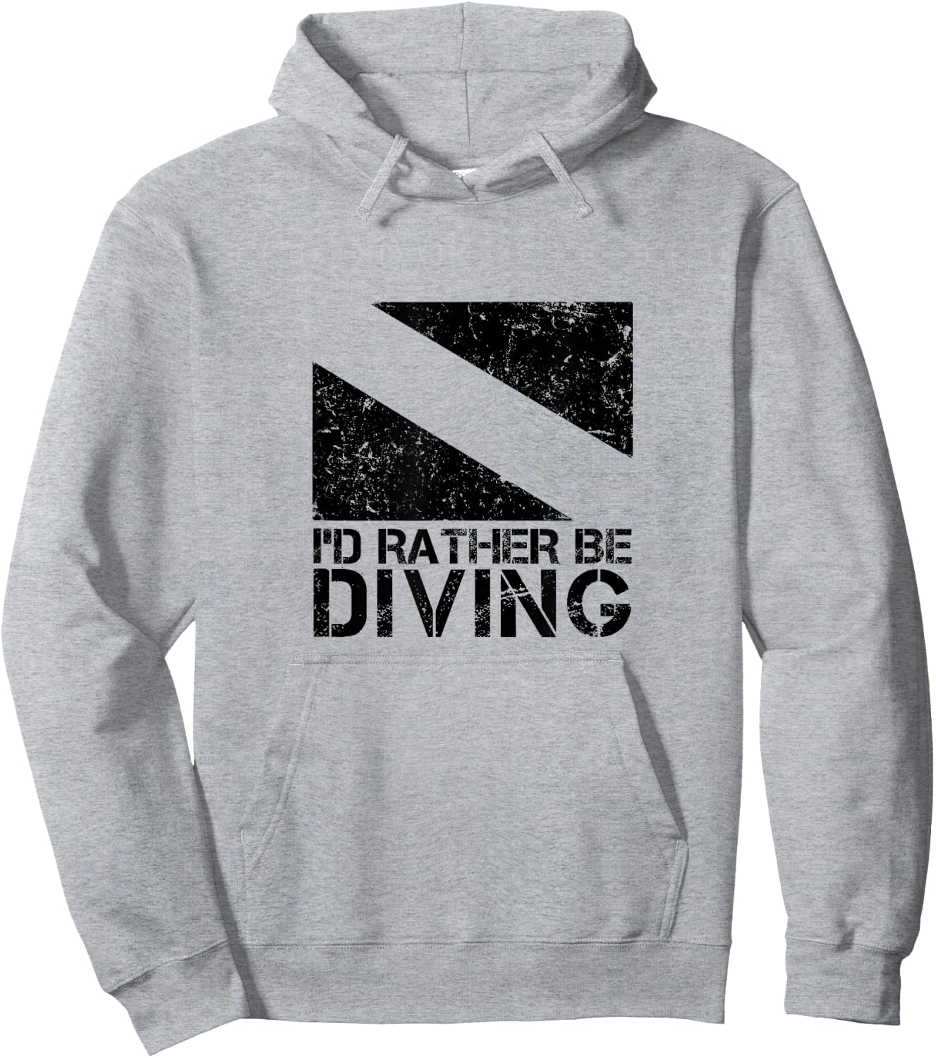 I'd Rather Be Diving Scuba T Shirt Vintage Dive Hoodie - Hoodie | Ash
