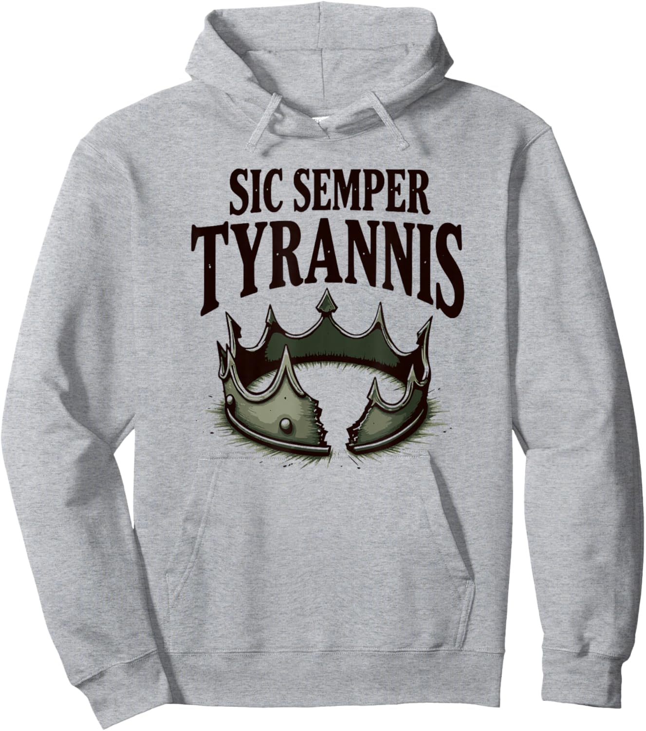 Sic Semper Tyrannis Broken Crown Defiance Hoodie - Hoodie | Ash