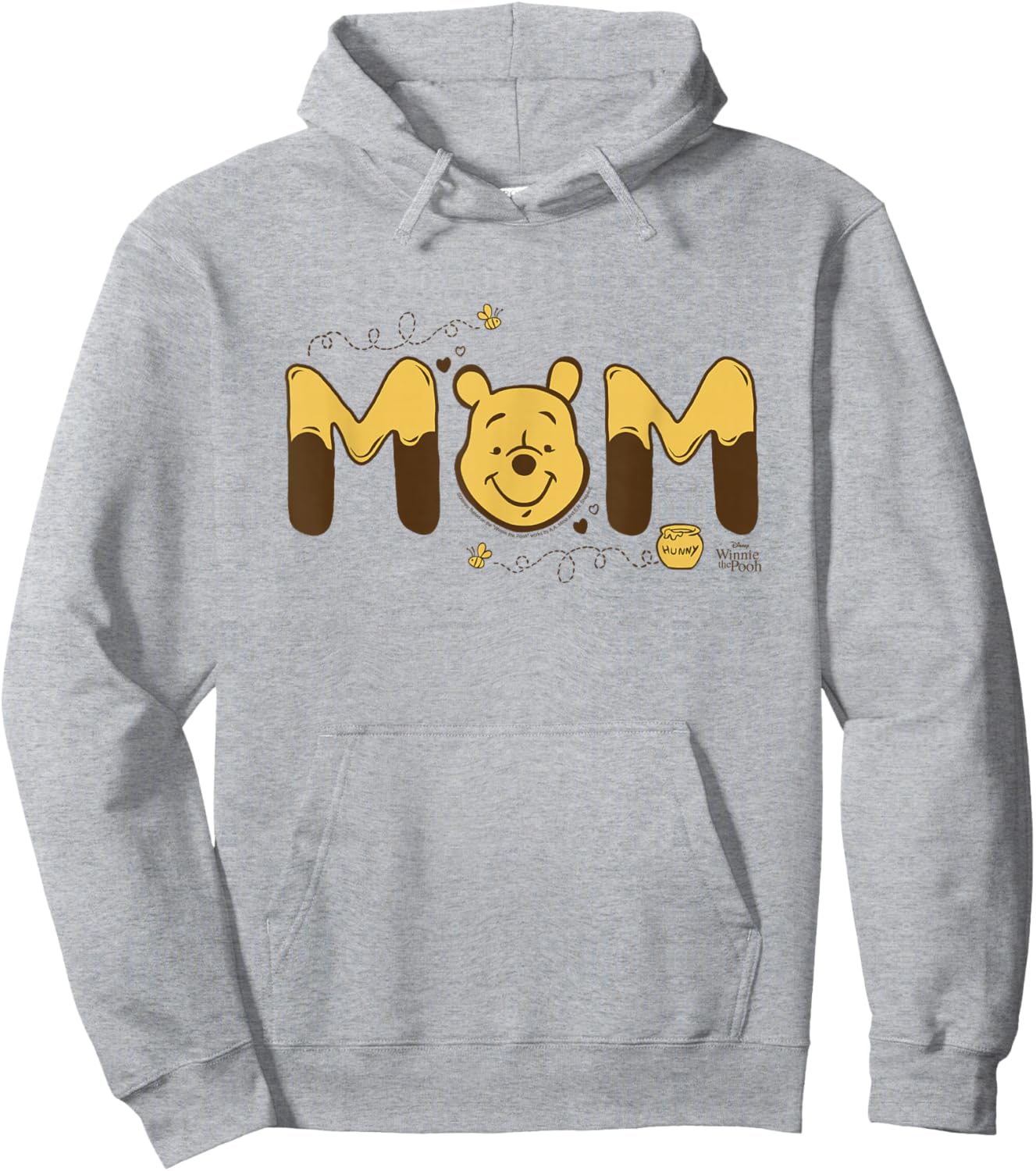 Disney Winnie The Pooh Hunny Mom Mother's Day Hoodie - Hoodie | Ash