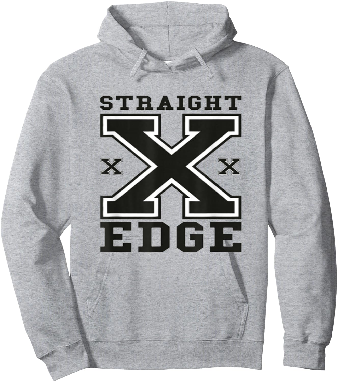 Straight Edge XXX Distressed Style Hoodie - Hoodie | Ash