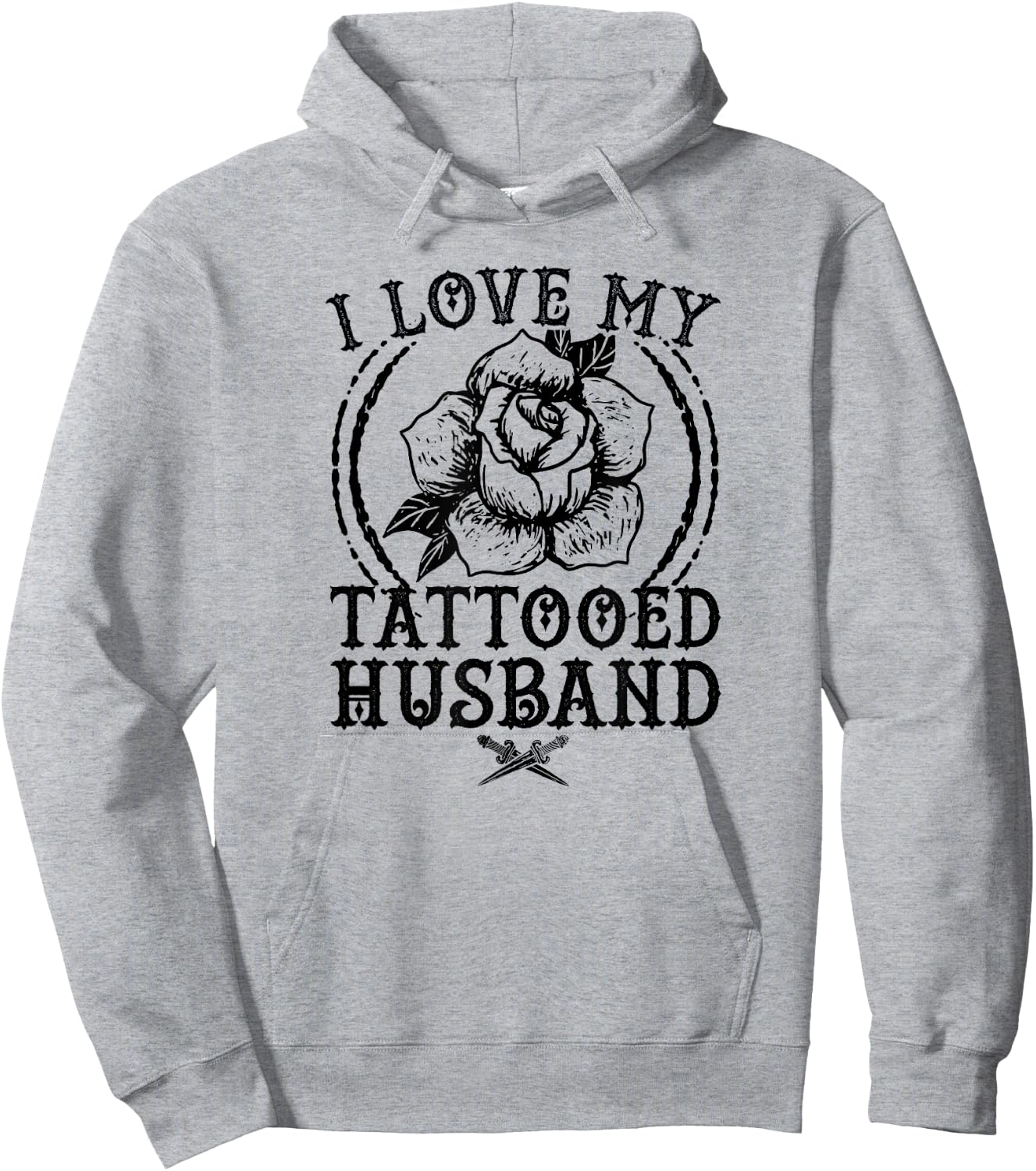 I Love My Tattooed Husband Hoodie - Hoodie | Ash