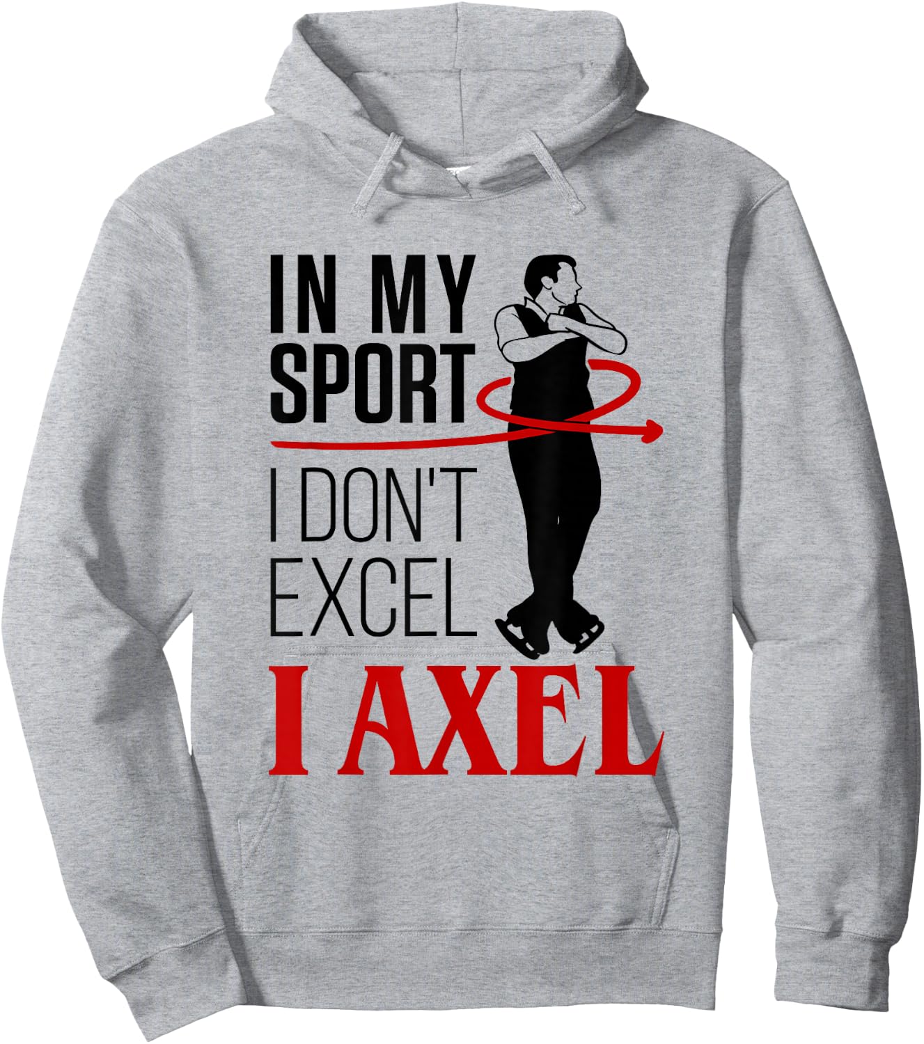 Figure Skating Axel Men Boys Ice Skater Hoodie - Hoodie | Ash