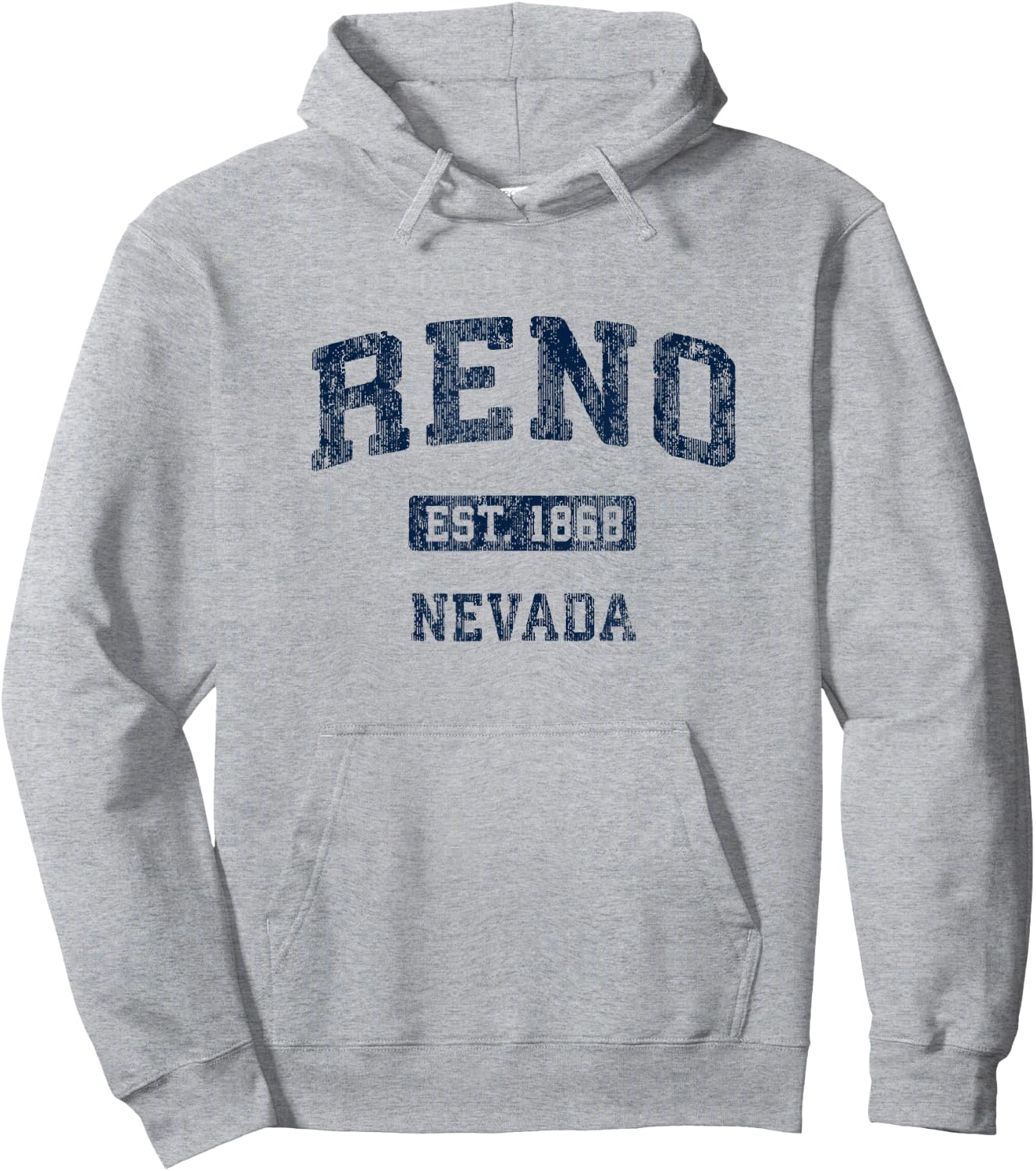 Reno Nevada NV Vintage Athletic Sports Design Hoodie - Hoodie | Ash