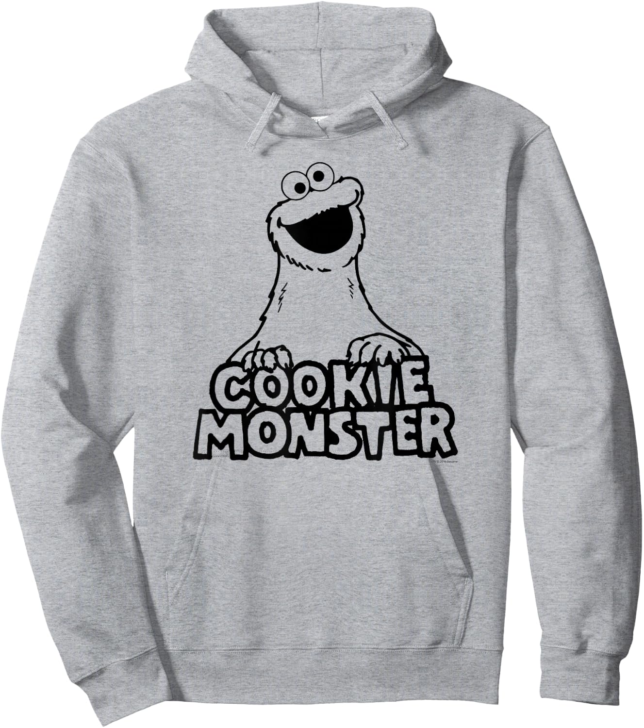 Sesame Street Vintage Cookie Monster T Shirt Hoodie - Hoodie | Ash