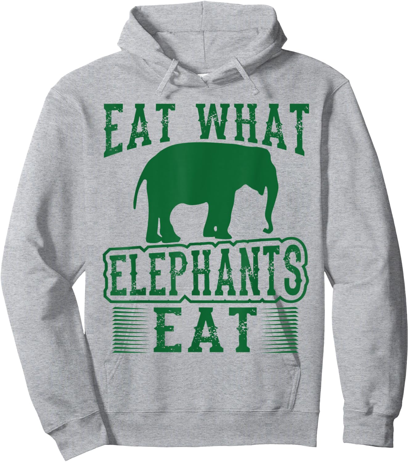 Eat What Elephants Eat Funny Vegan Hoodie - Hoodie | Ash