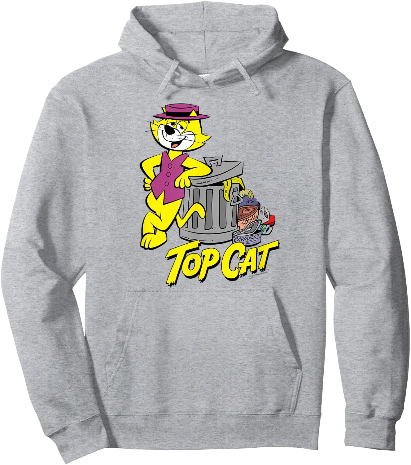 Top Cat Garbage Can Hoodie - Hoodie | Ash