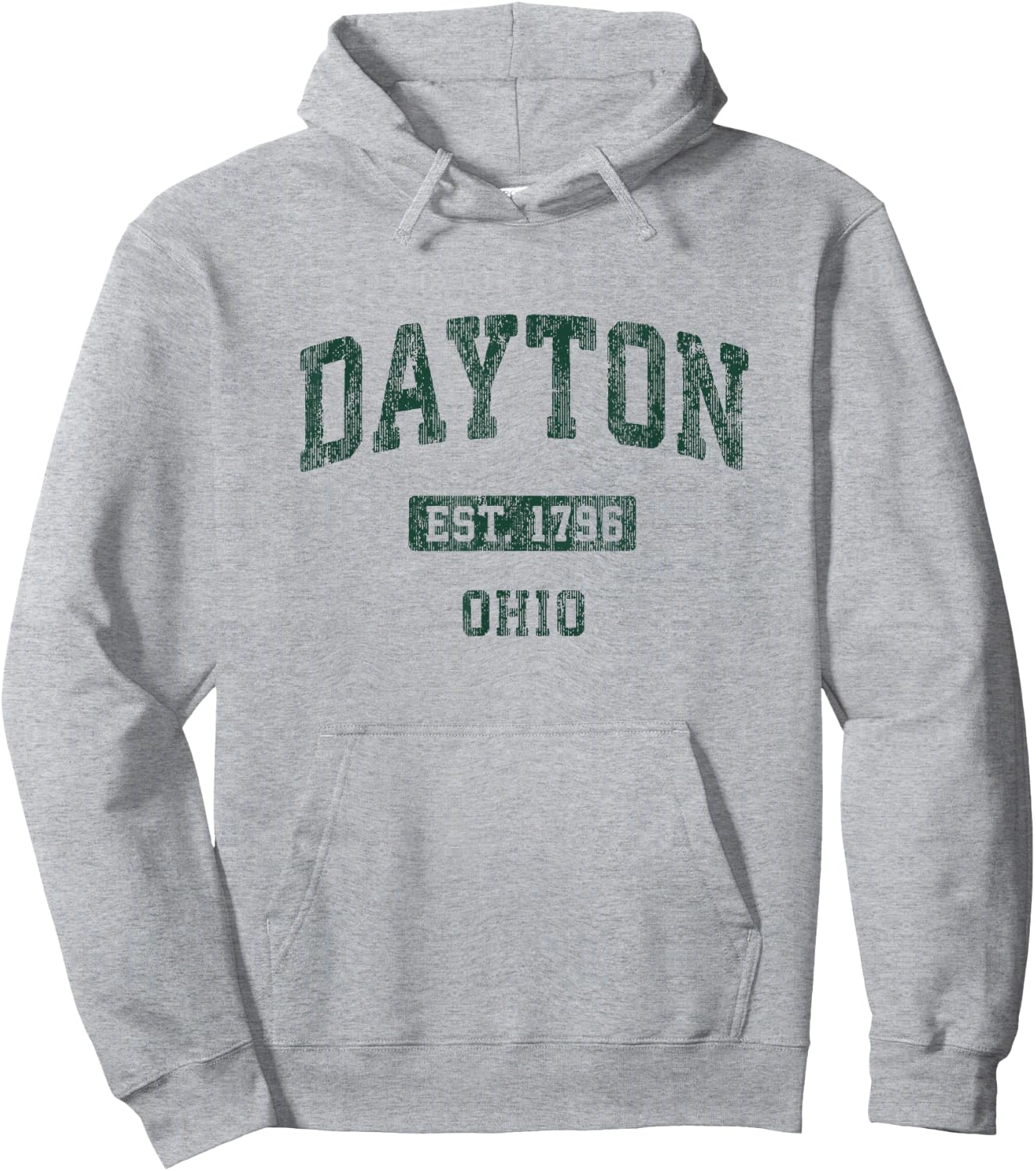 Dayton Ohio OH Vintage Athletic Sports Design Hoodie - Hoodie | Ash