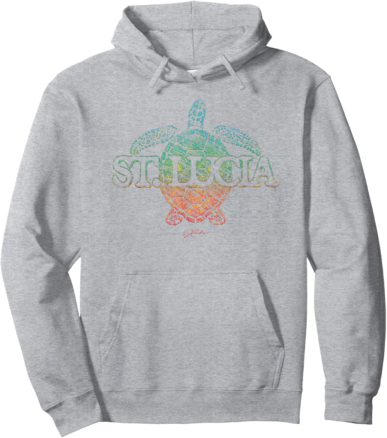 JCombs: St. Lucia Sea Turtle Hoodie - Hoodie | Ash