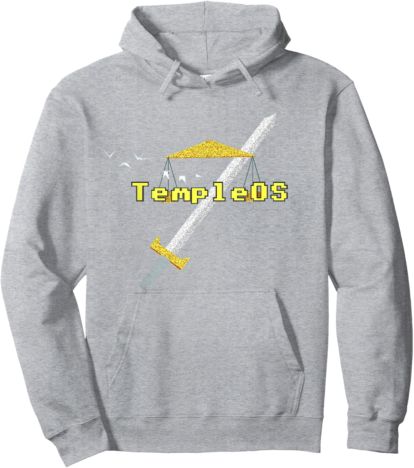 Temple OS - Terry A Davis Memorial Hoodie - Hoodie | Ash