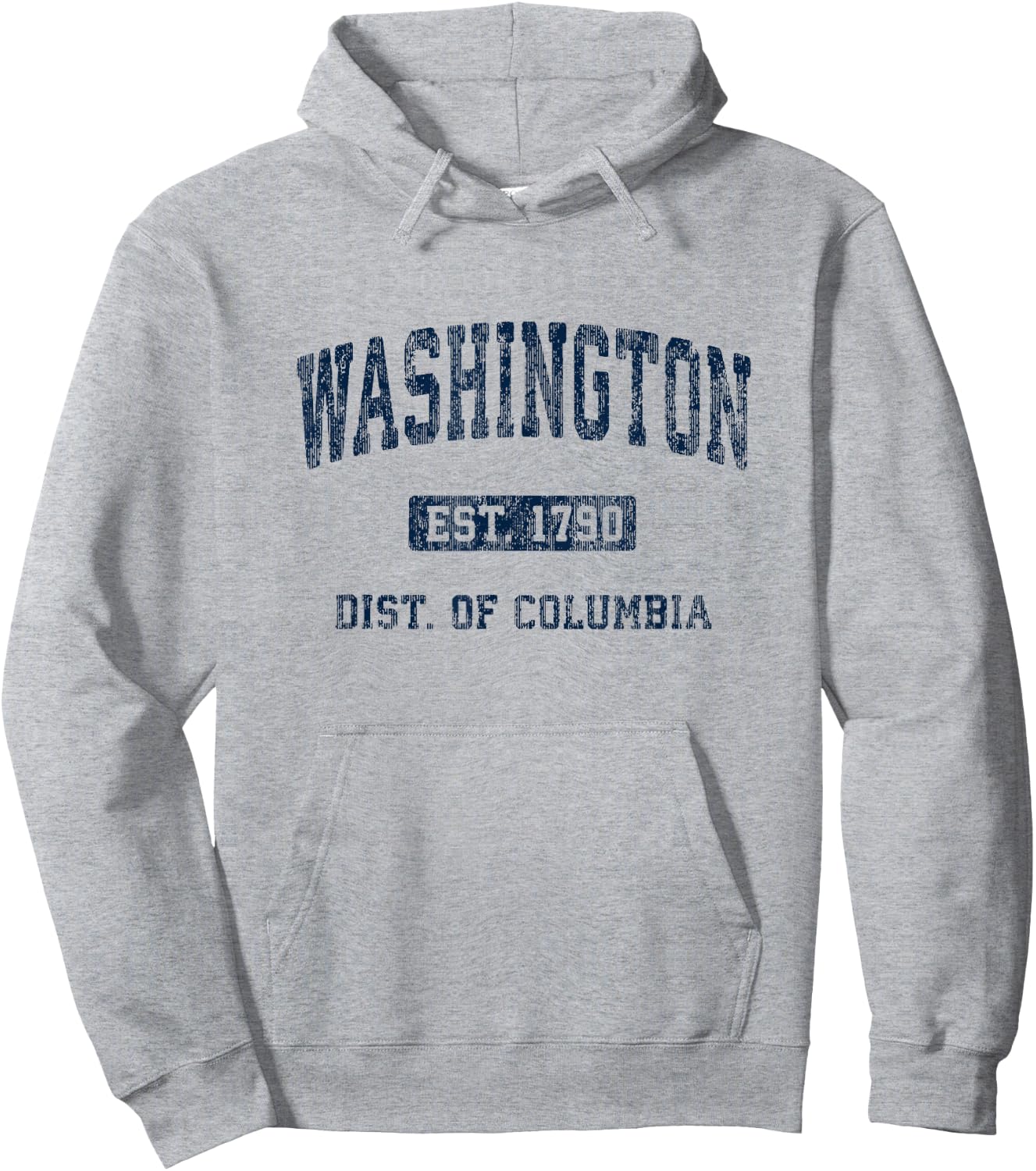 Washington DC Vintage Athletic Sports Design Hoodie - Hoodie | Ash
