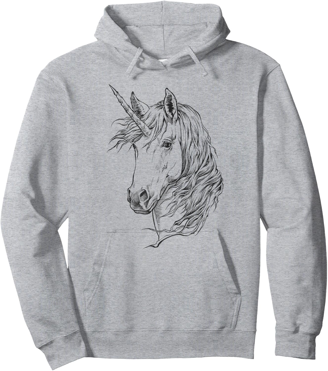 Unicorn T Shirt Hoodie - Hoodie | Ash