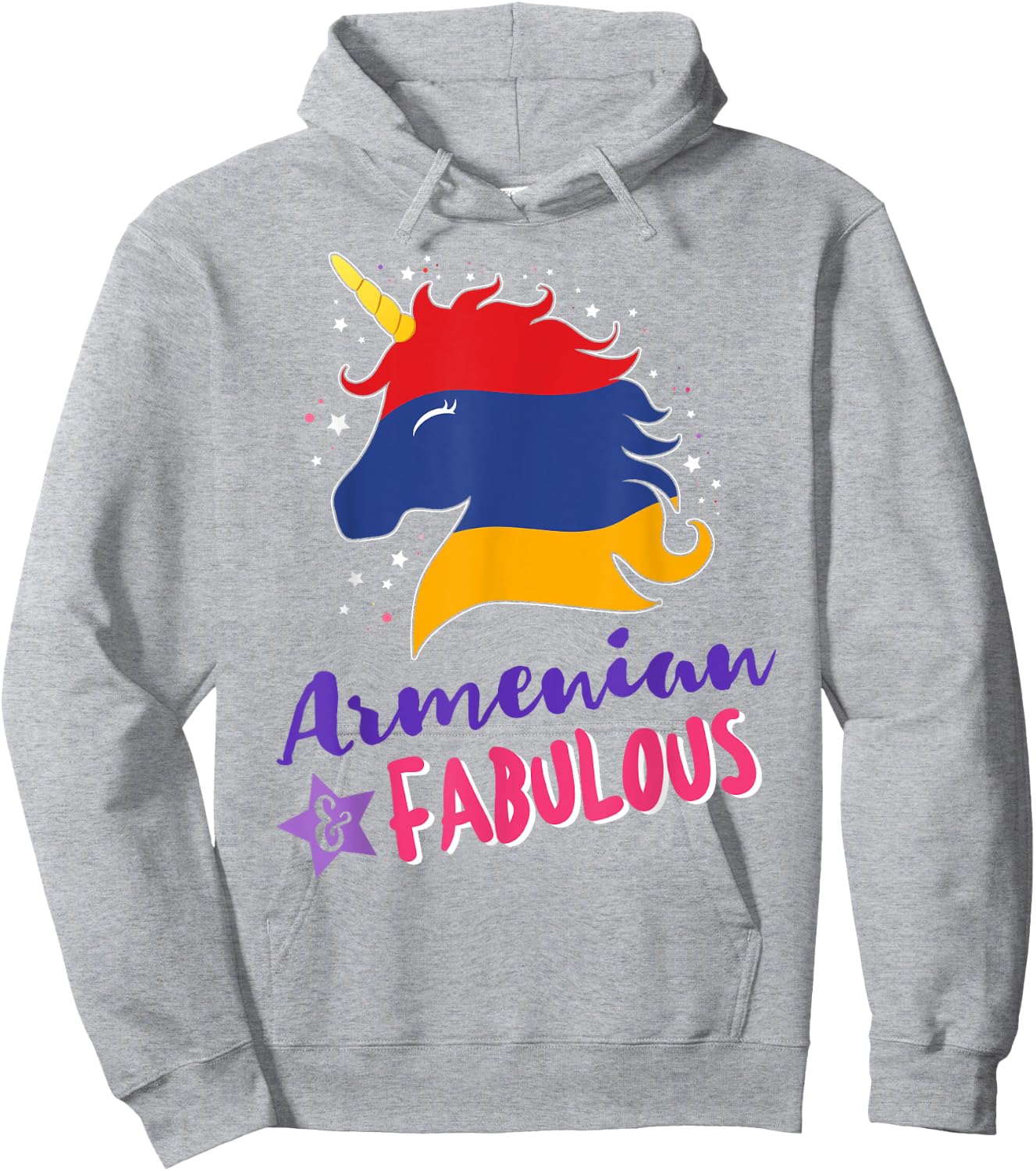 Armenia Armenian Unicorn Hoodie - Hoodie | Ash