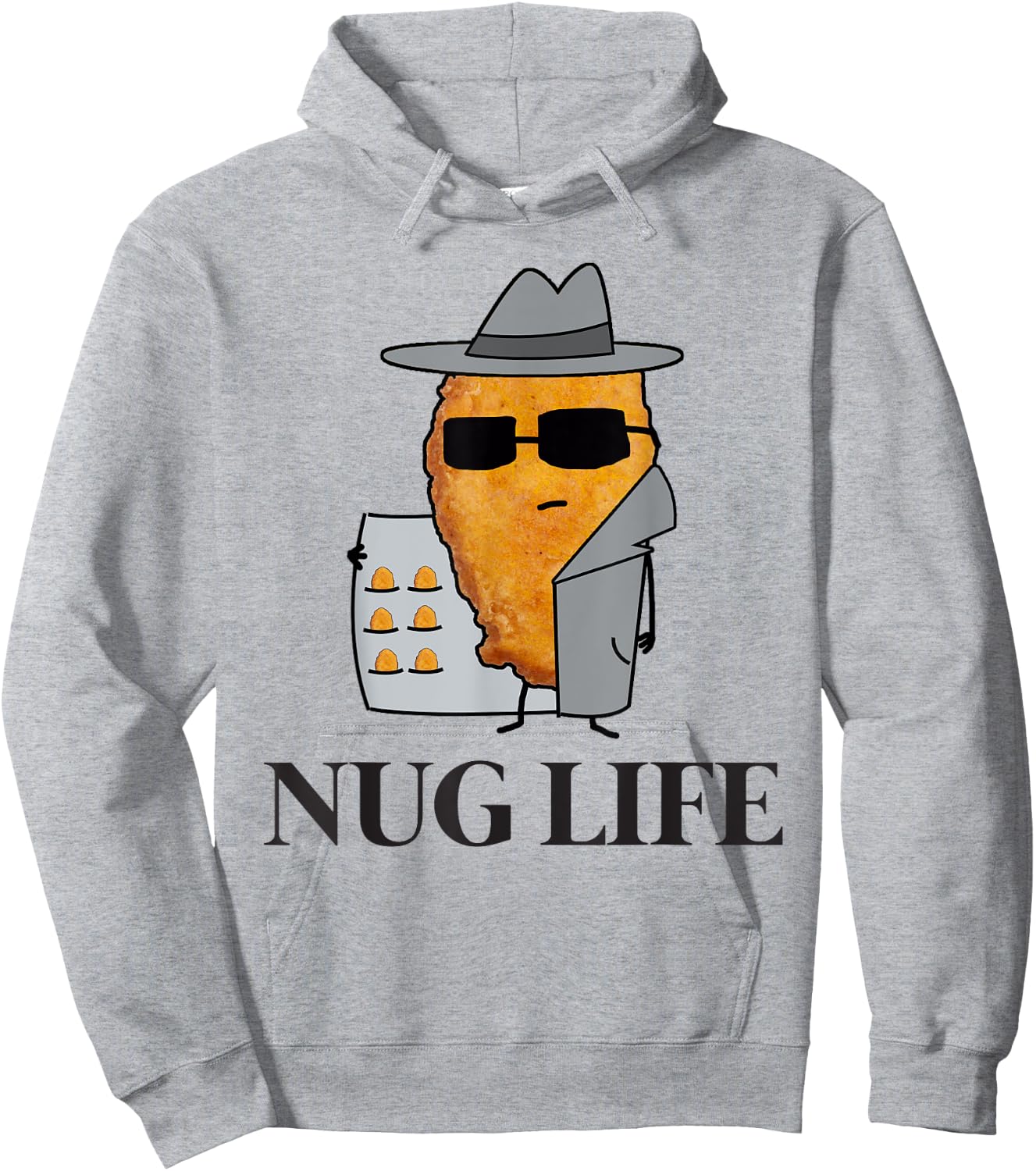 Nug Life Shirt Chicken Nugget Women Kid's Hoodie - Hoodie | Ash