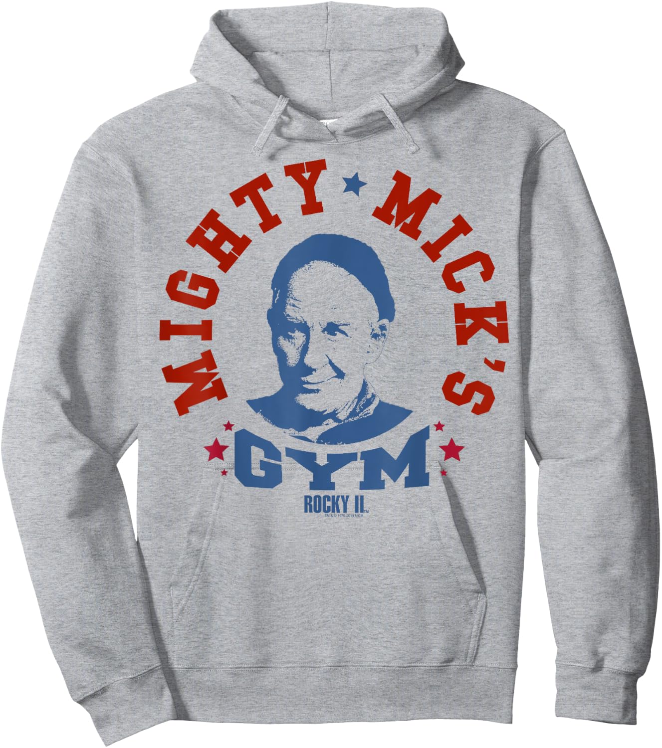 Rocky Mighty Mick's Gym Blue Hue Portrait Logo Hoodie - Hoodie | Ash