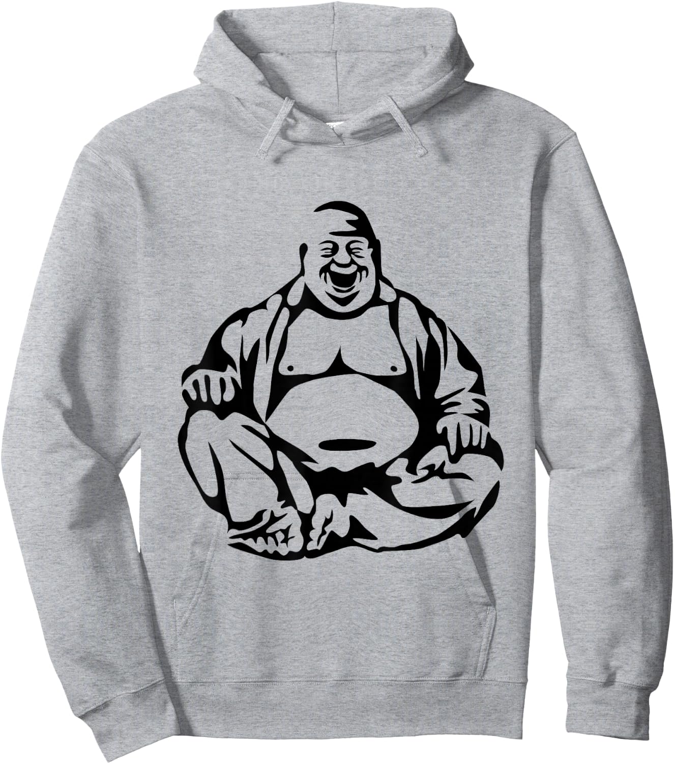 Laughing Buddha Fat Budai Buddhism Hoodie - Hoodie | Ash