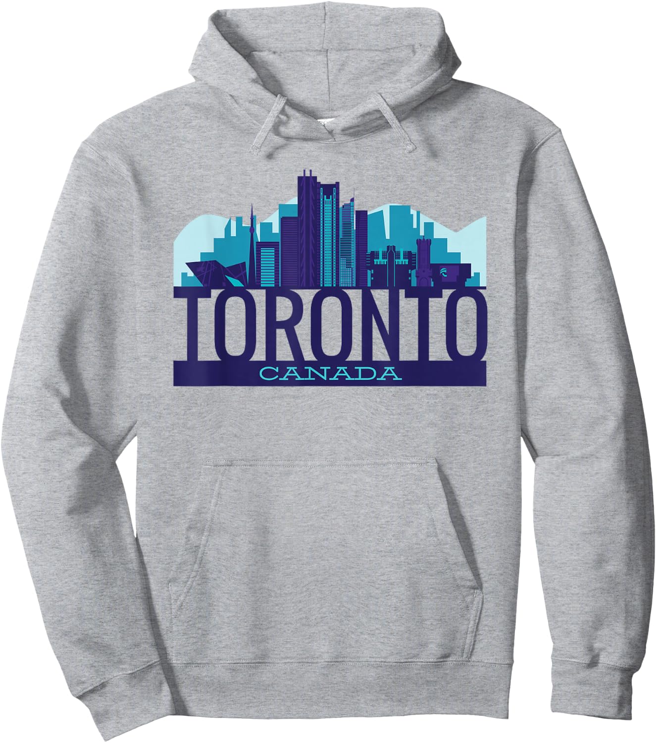 Toronto Skyline Canada Souvenir Gift Hoodie - Hoodie | Ash