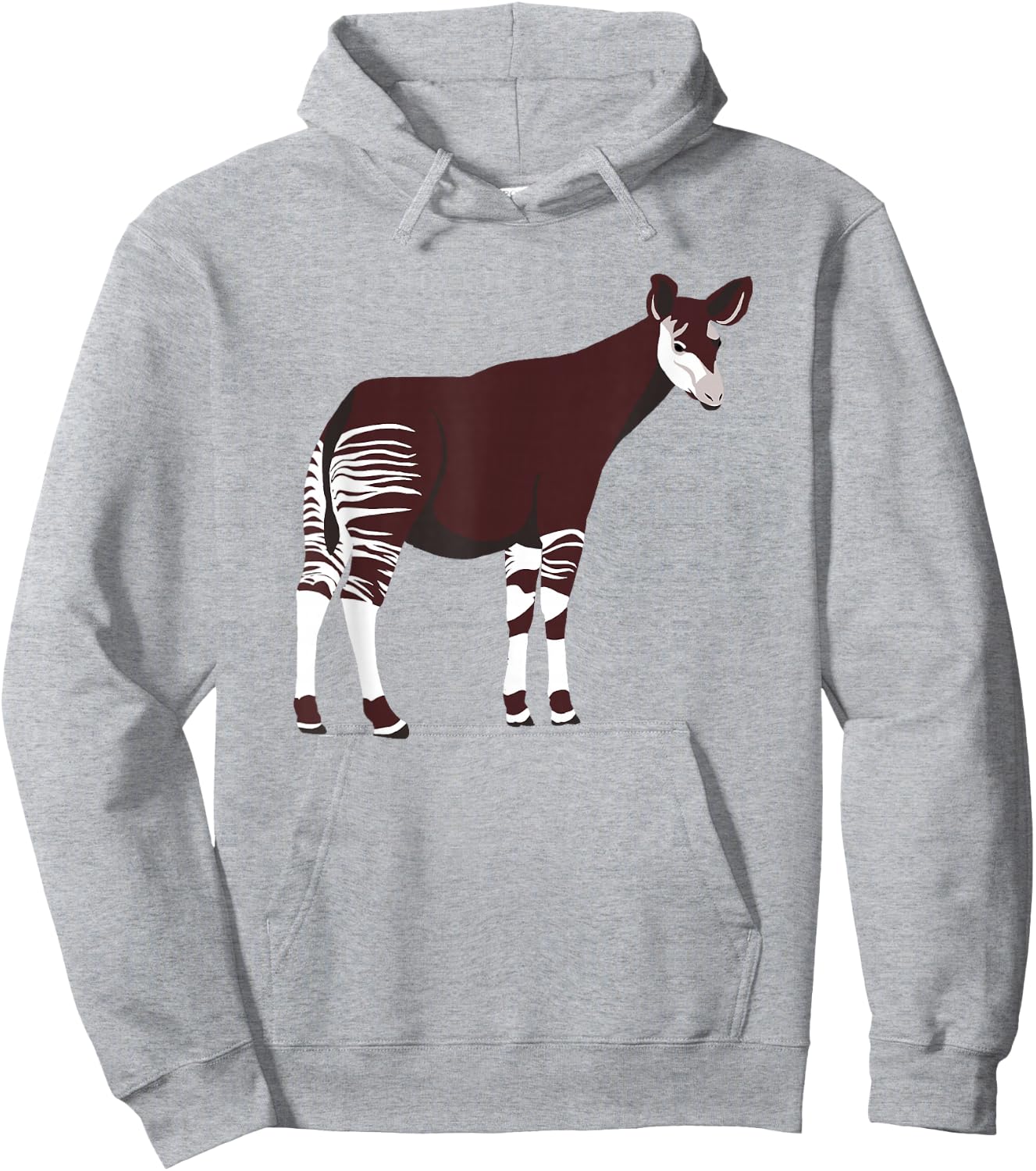 Okapi Cute Graphic Okapi Hoodie - Hoodie | Ash