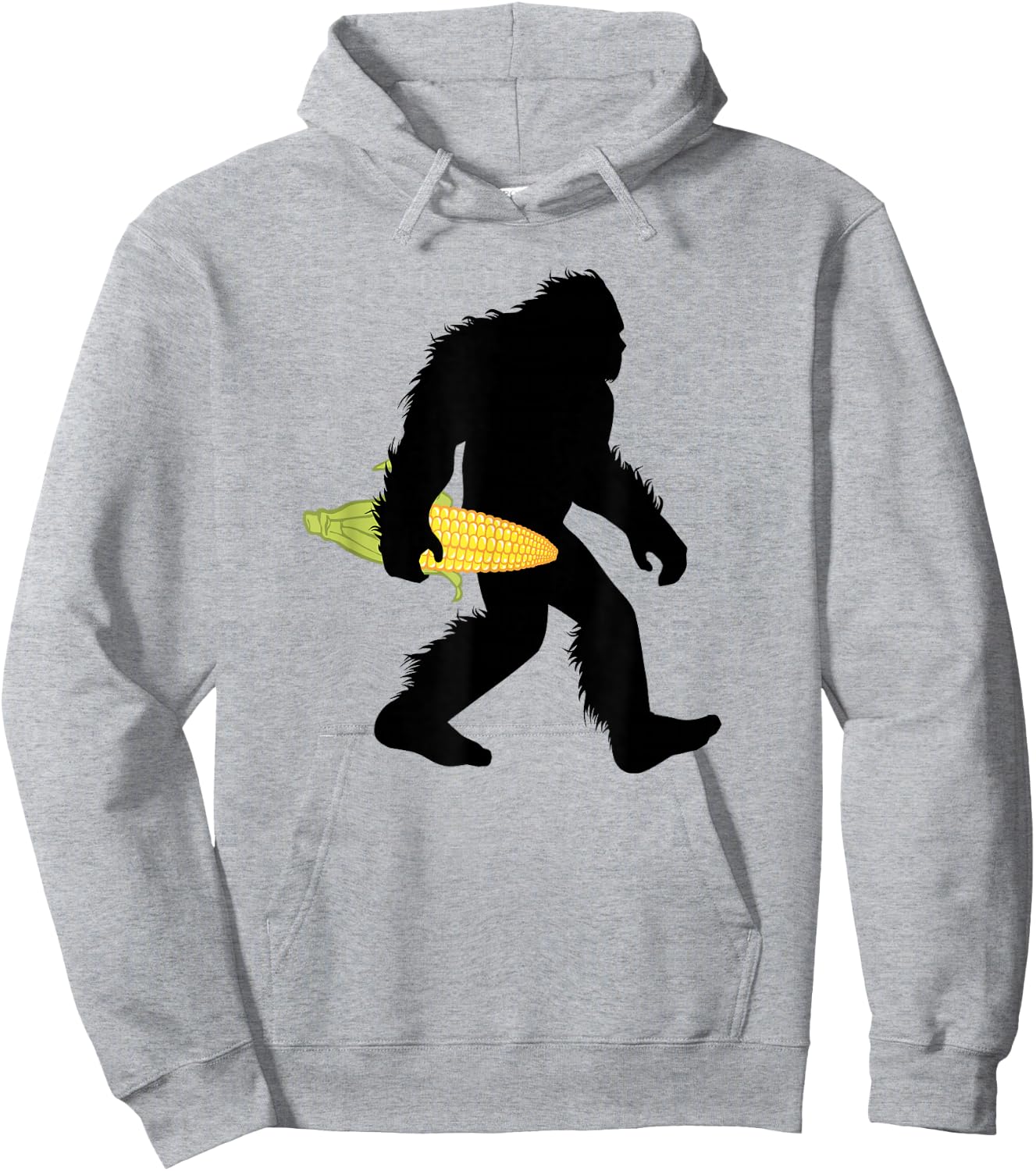 Bigfoot Corn , Maize Shucker Sasquatch Apparel Hoodie - Hoodie | Ash
