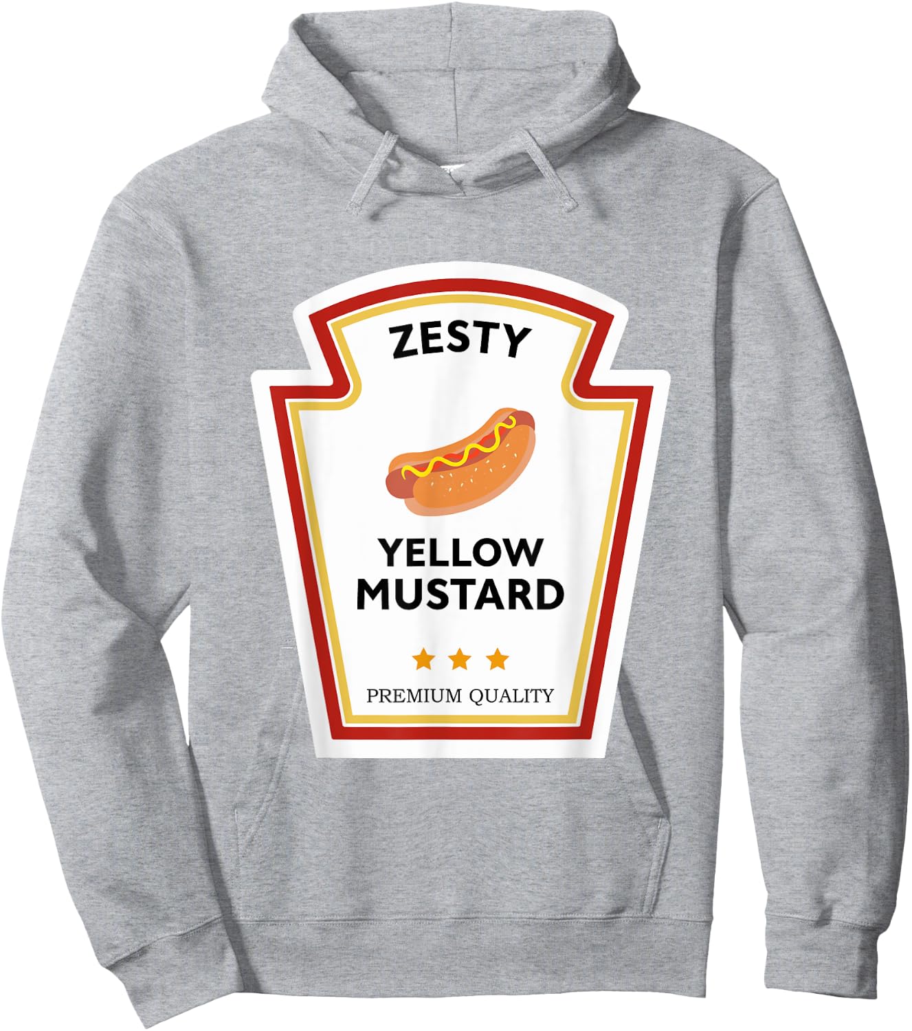 Zesty Yellow Mustard Condiment Group Costume Hoodie - Hoodie | Ash